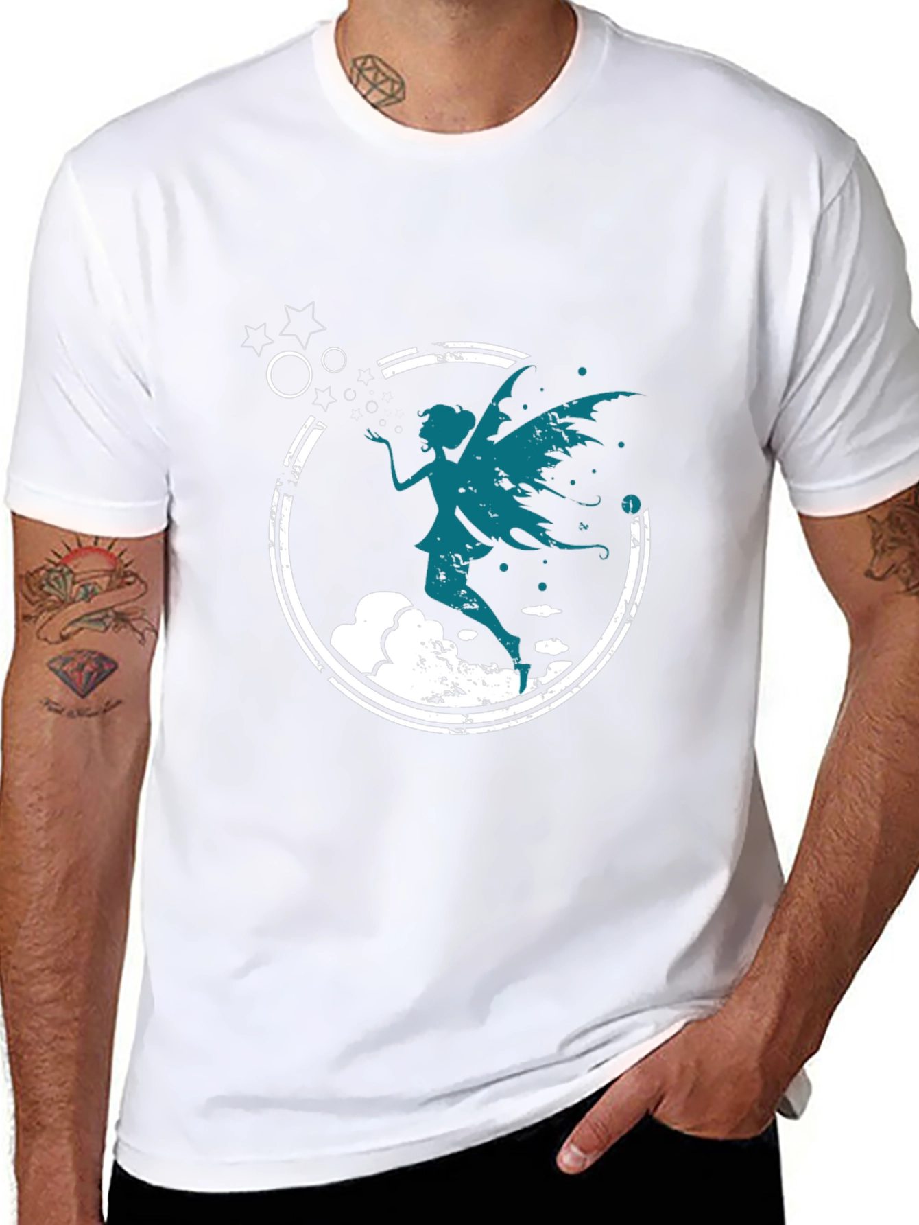 Fairy Silhouette Black T-Shirt