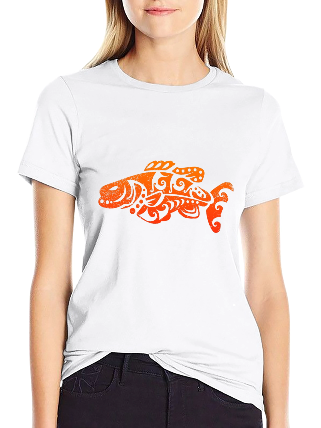 Tribal Fish Graphic Tee - Casual Comfort