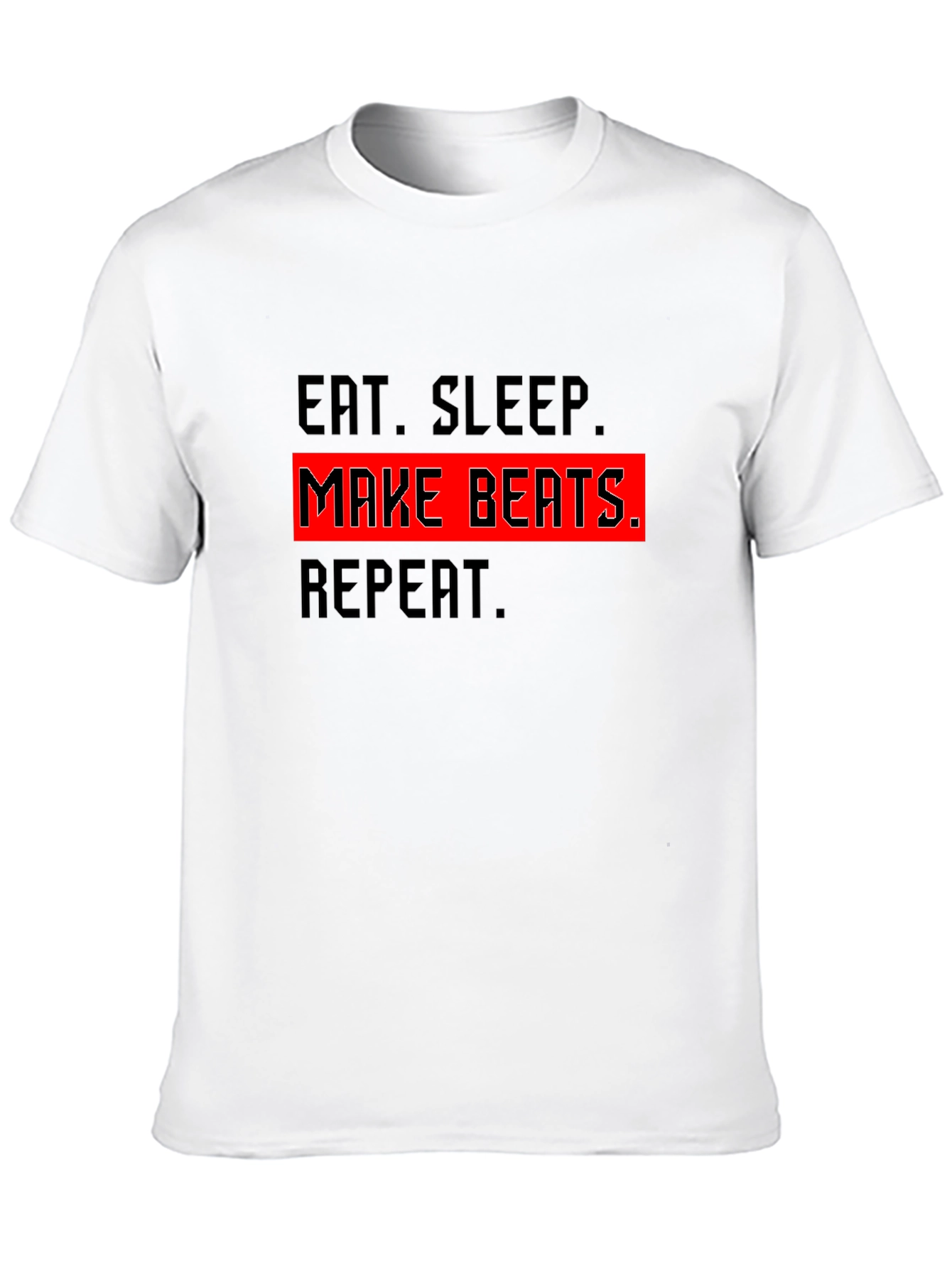 Eat Sleep Make Beats Repeat Black T-Shirt