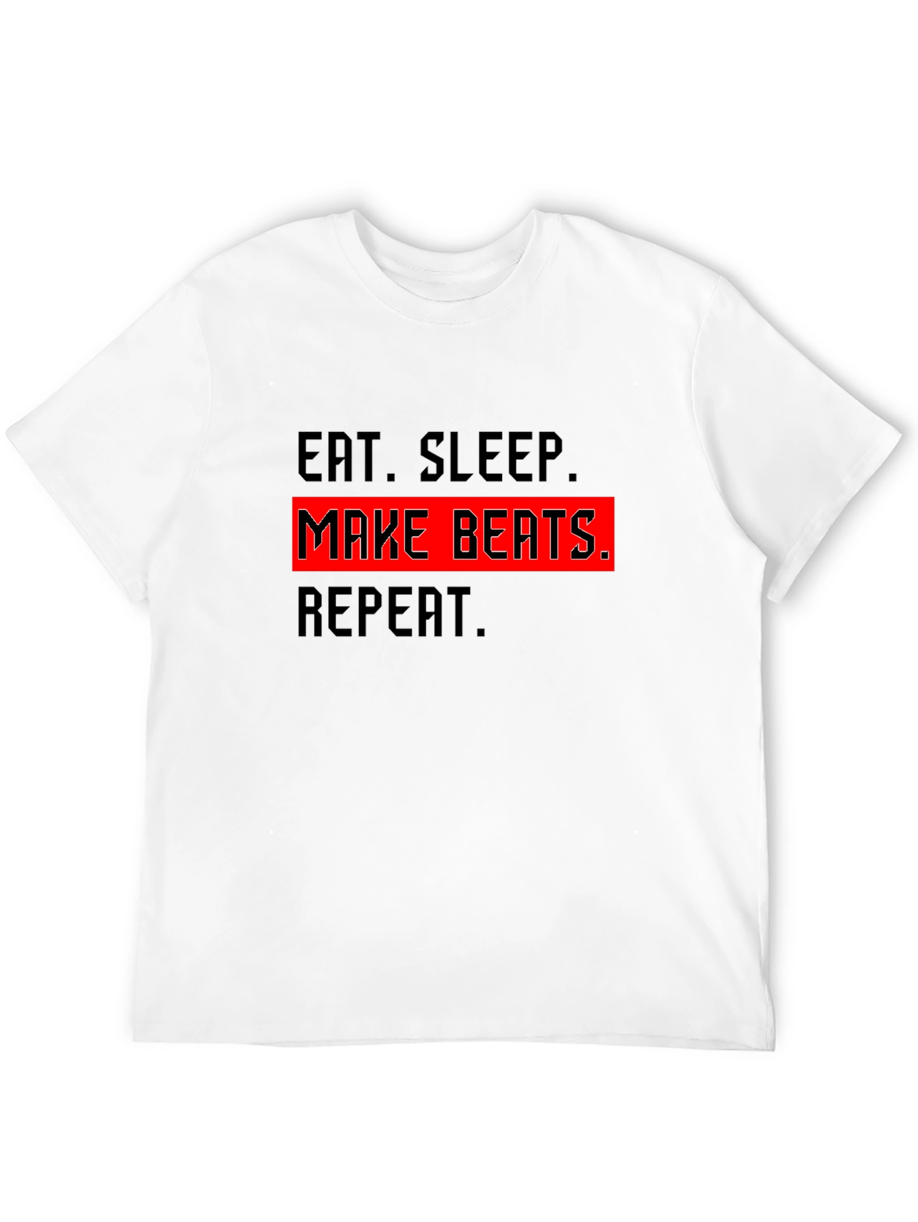 Eat Sleep Make Beats Repeat Black T-Shirt