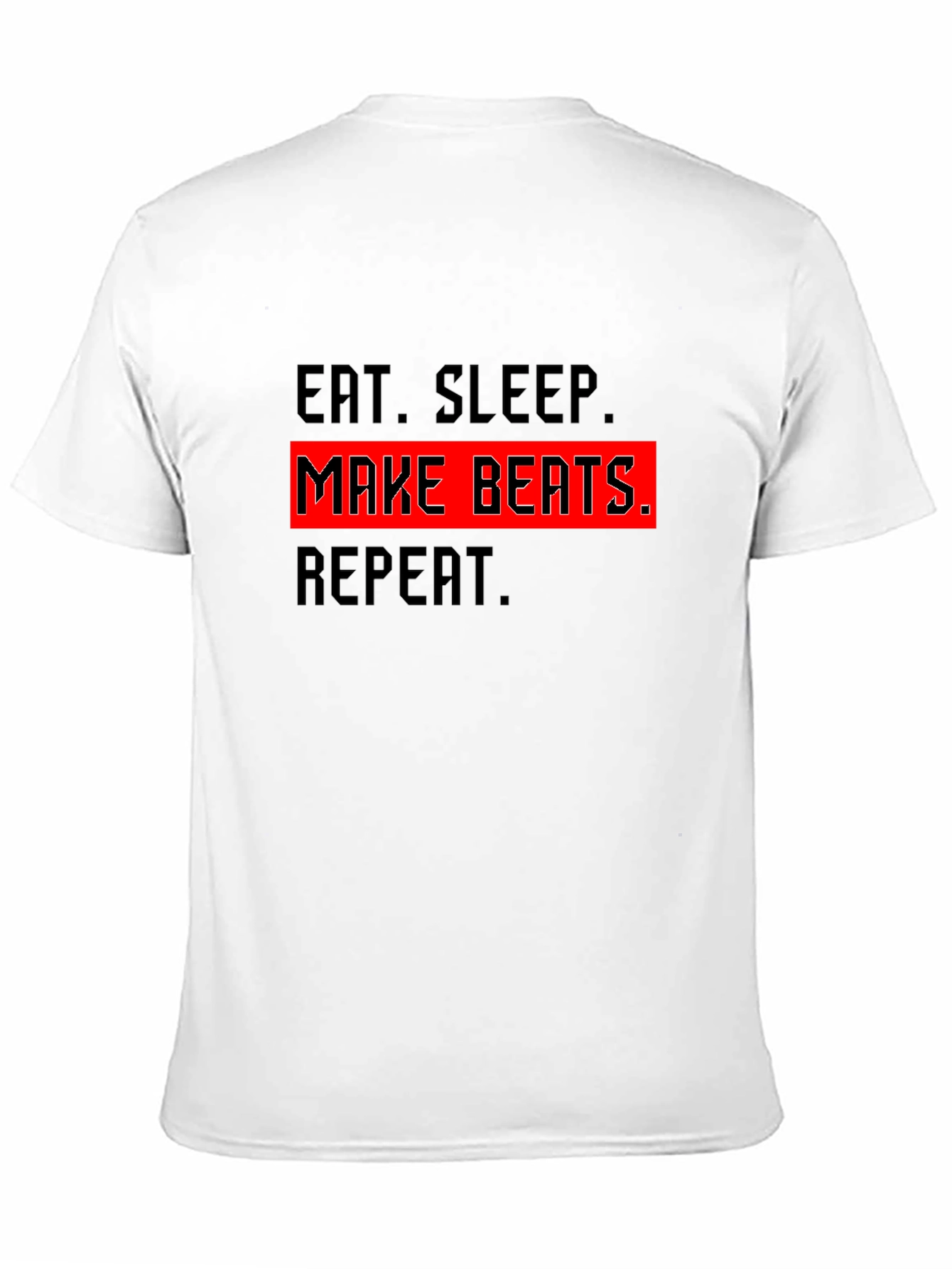 Eat Sleep Make Beats Repeat Black T-Shirt