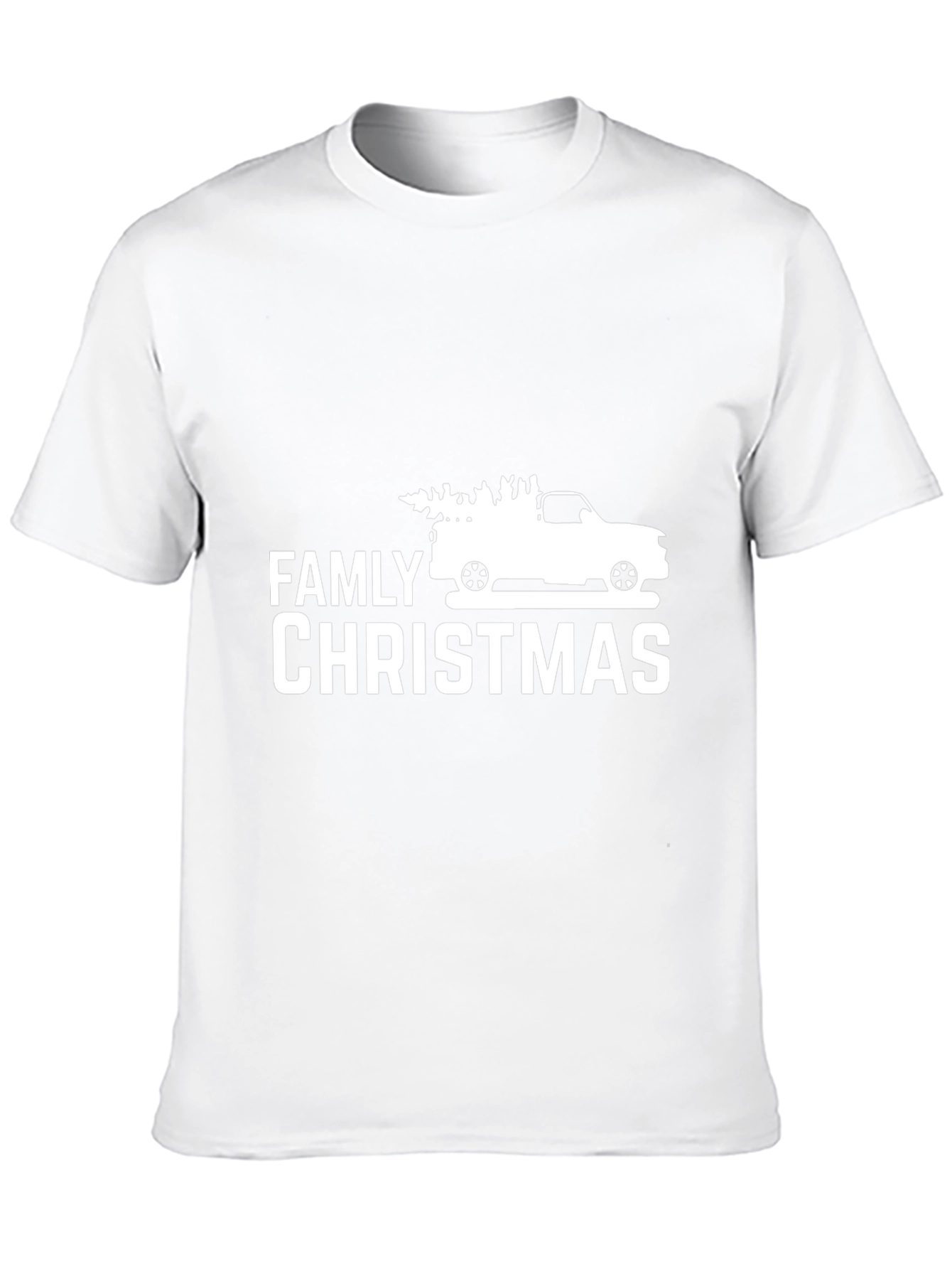 Family Christmas Truck Graphic Tee - Black