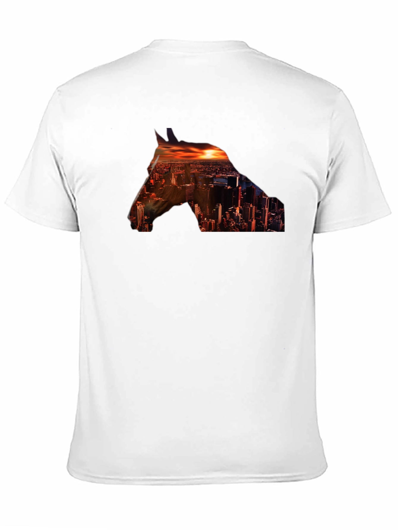 Cityscape Horse Graphic Tee - Stylish Urban Design
