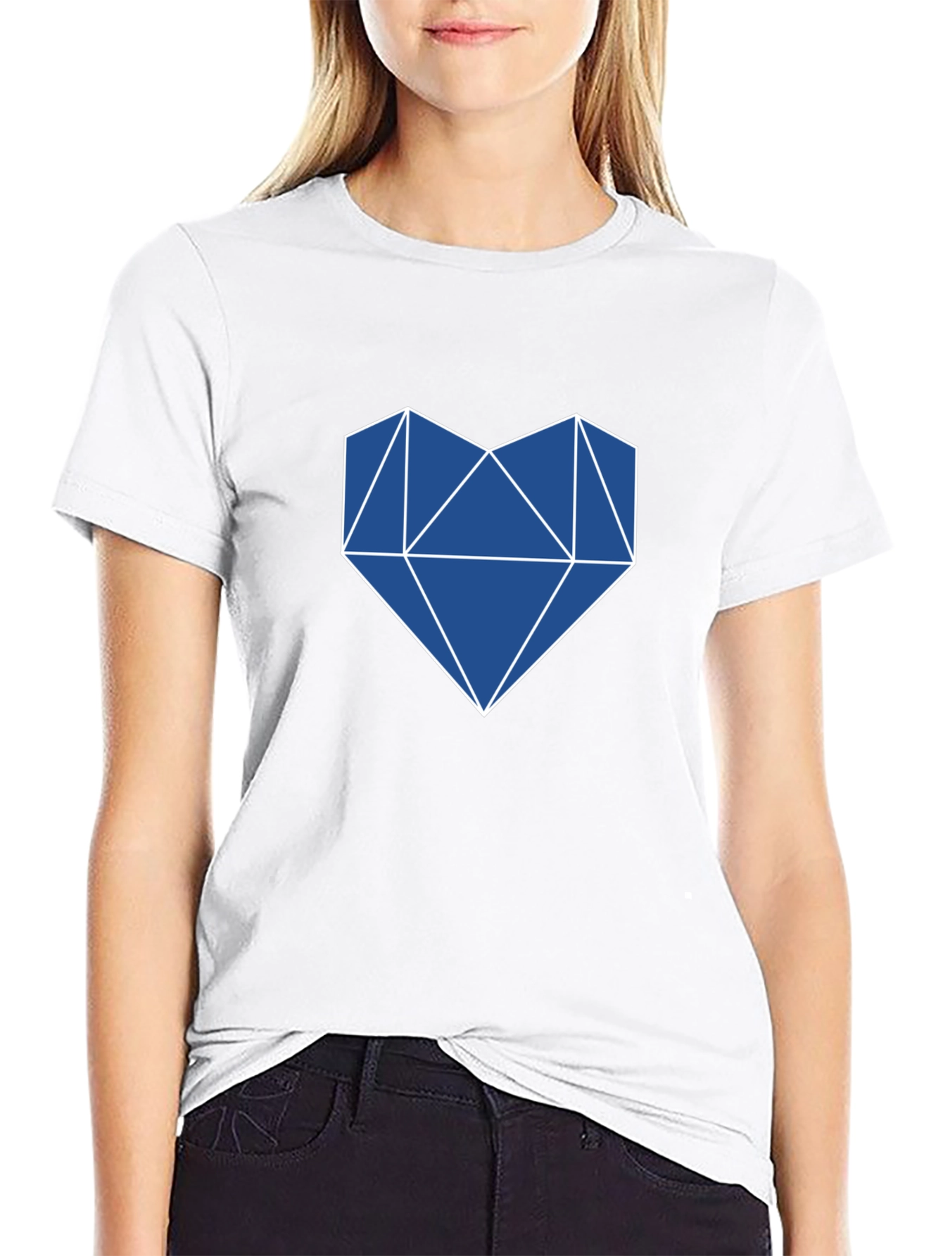 Geometric Heart T-Shirt - Modern & Stylish