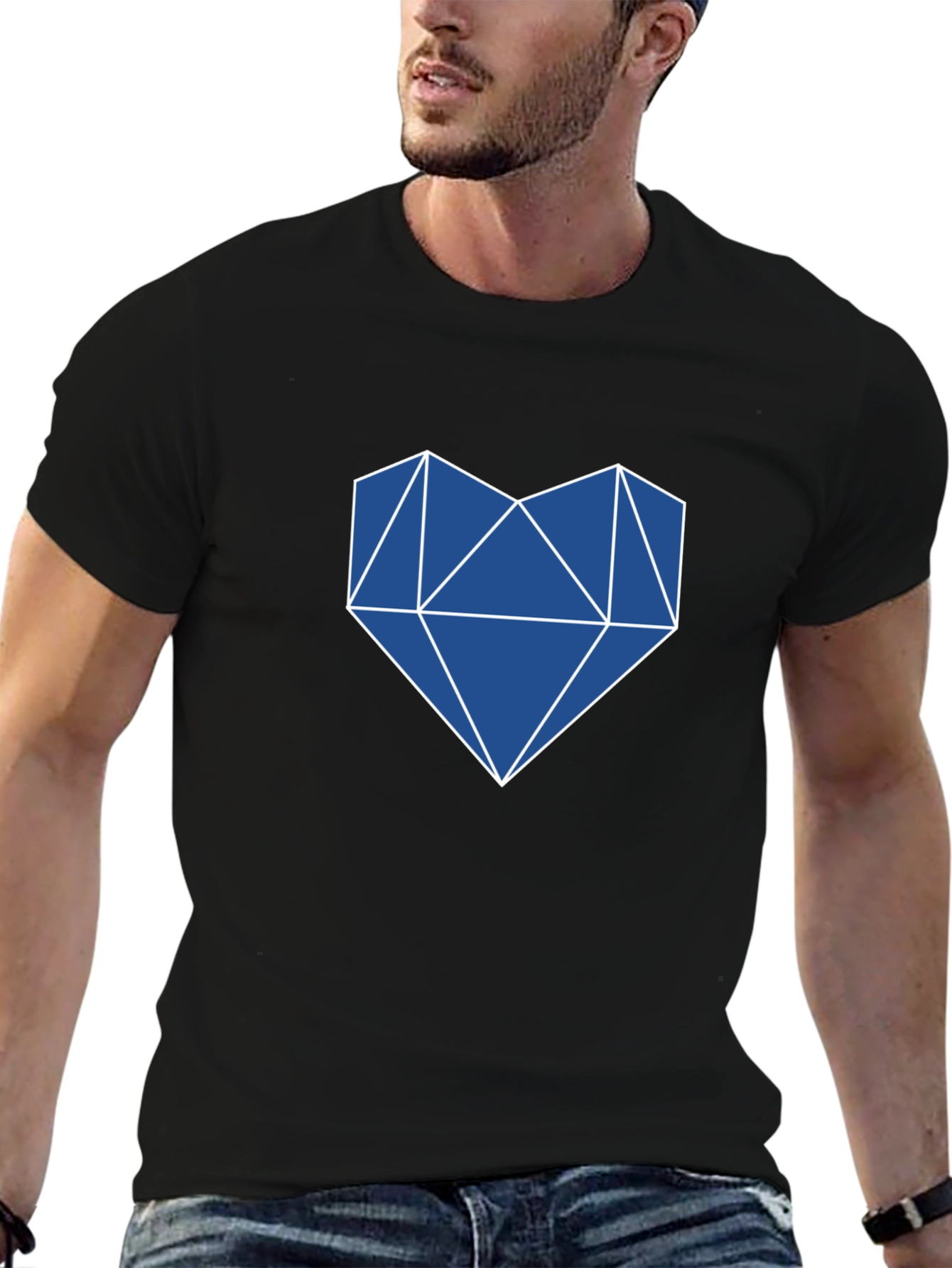 Geometric Heart T-Shirt - Modern & Stylish