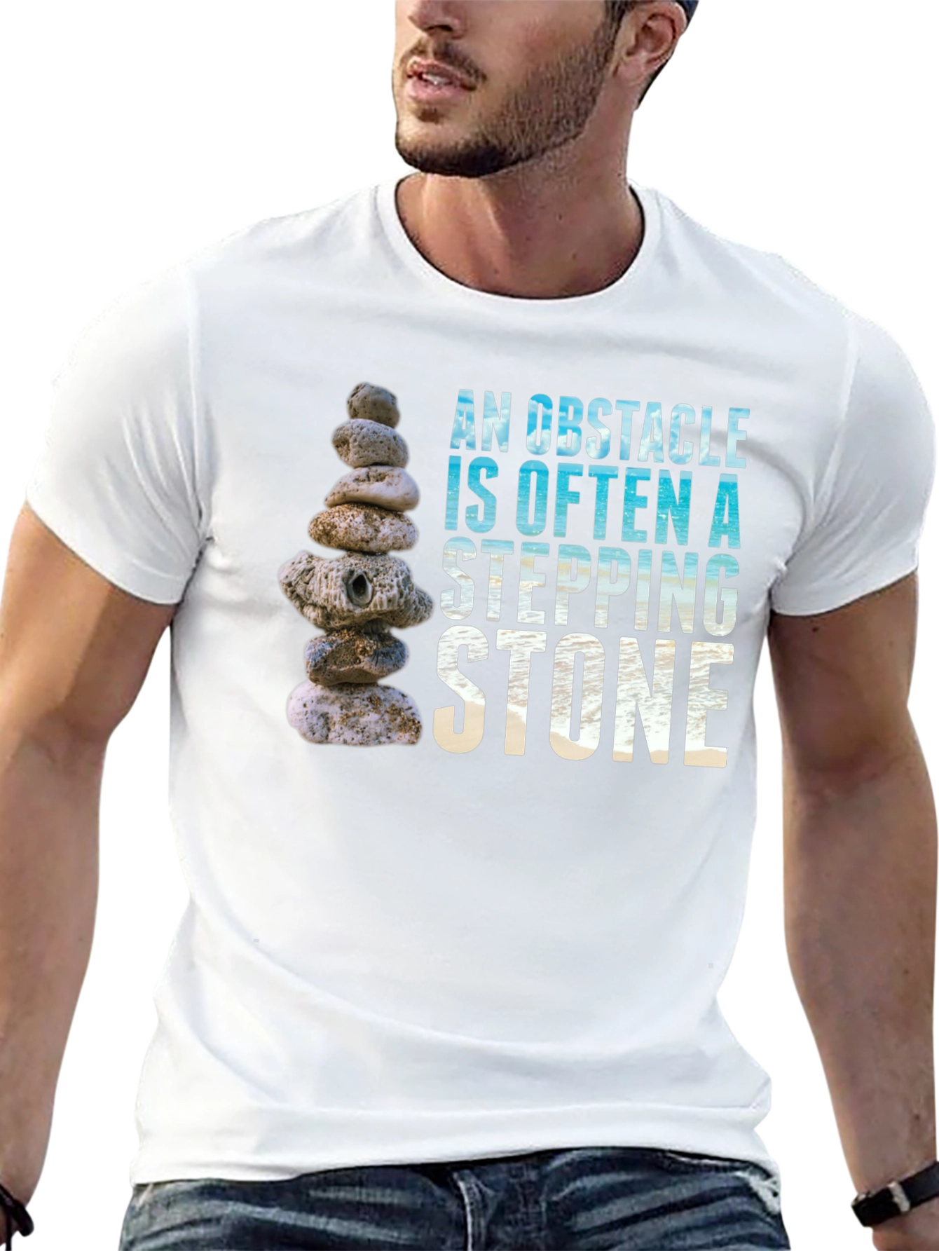 Obstacle Stepping Stone Graphic T-Shirt