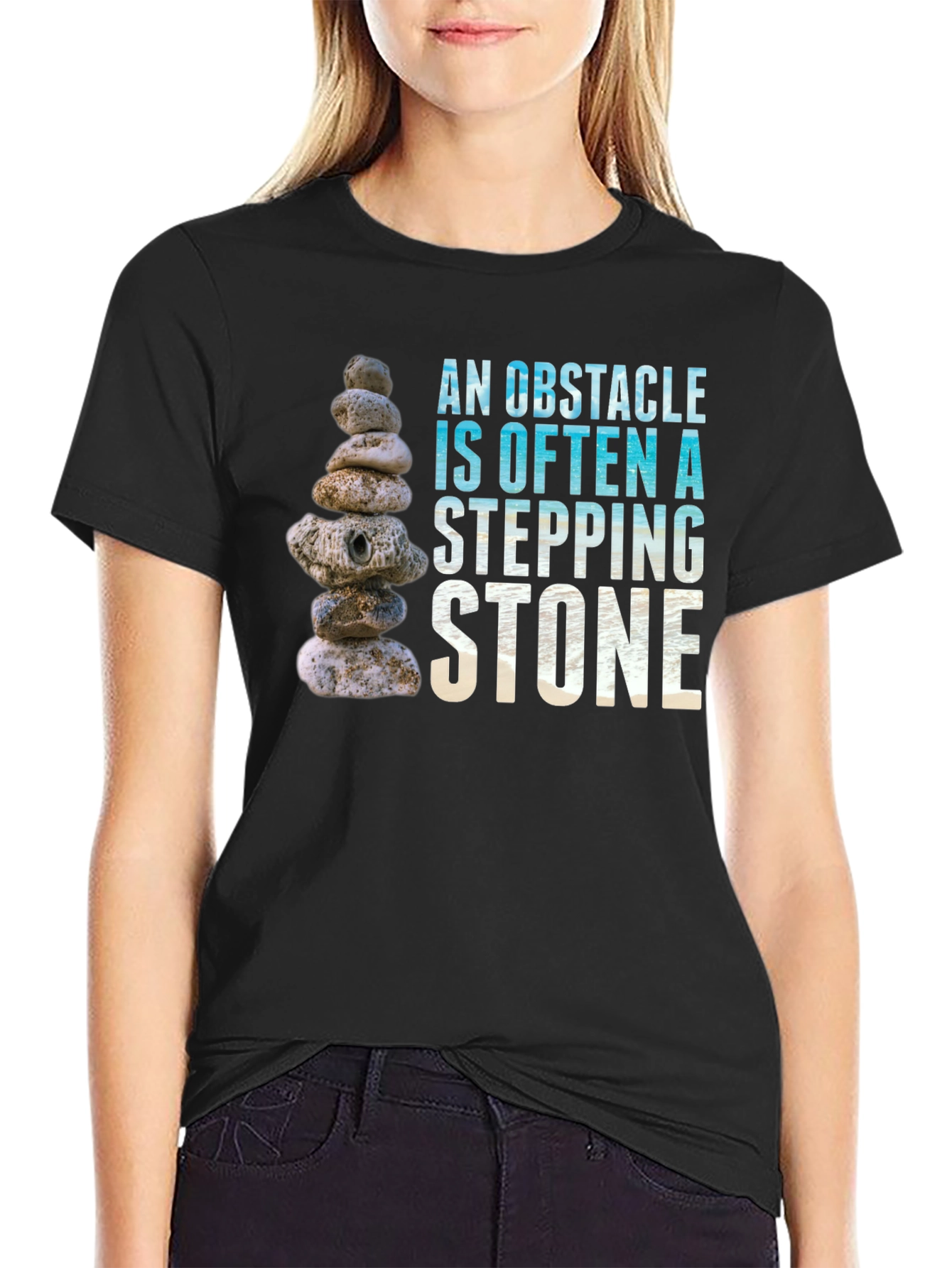 Obstacle Stepping Stone Graphic T-Shirt