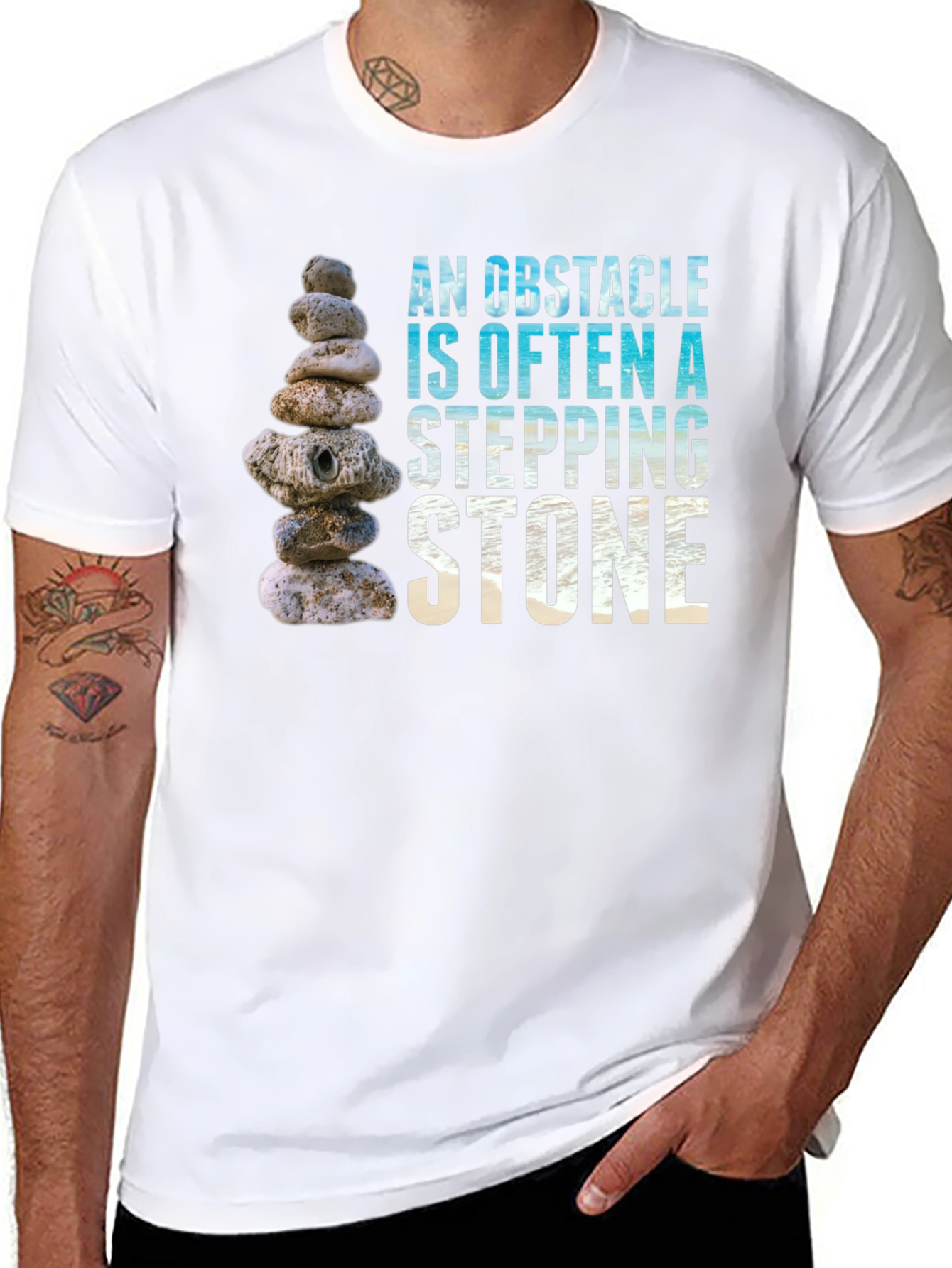 Obstacle Stepping Stone Graphic T-Shirt