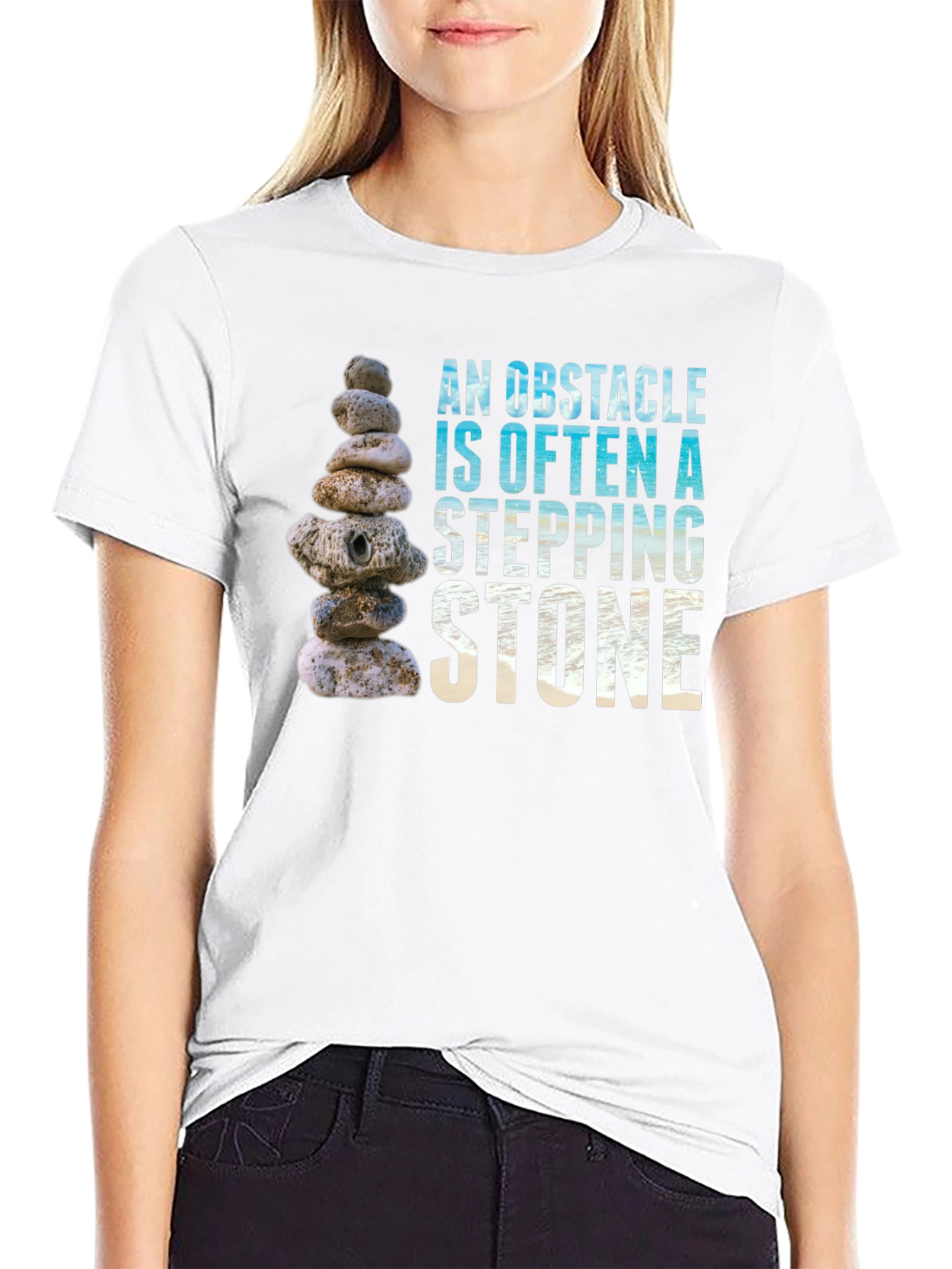 Obstacle Stepping Stone Graphic T-Shirt