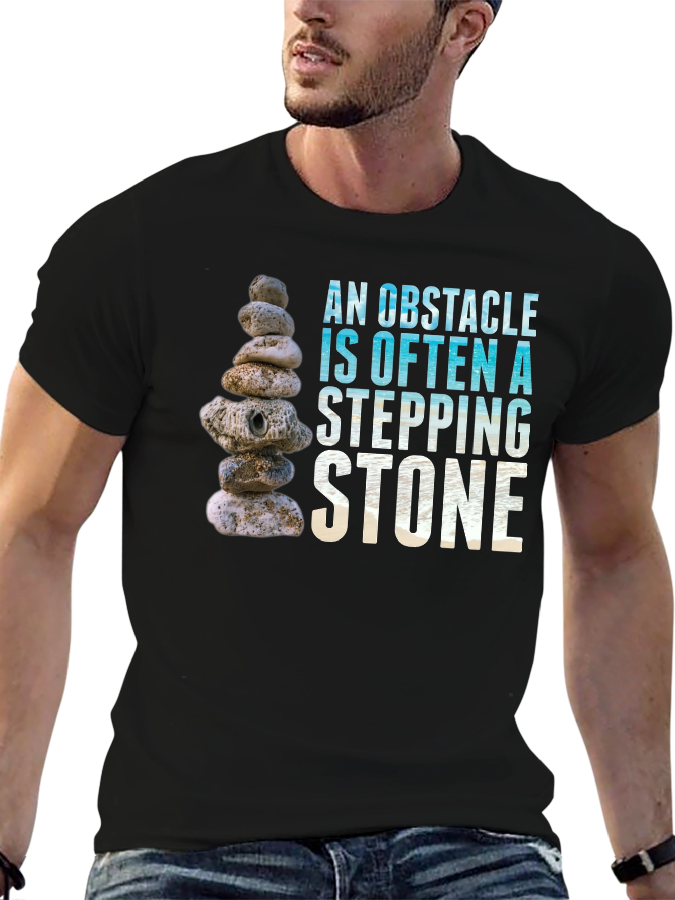 Obstacle Stepping Stone Graphic T-Shirt