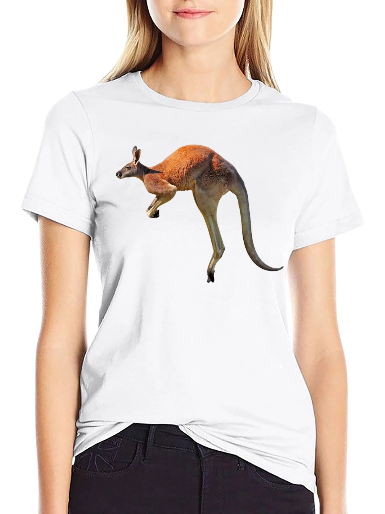 Kangaroo Graphic Tee - Black