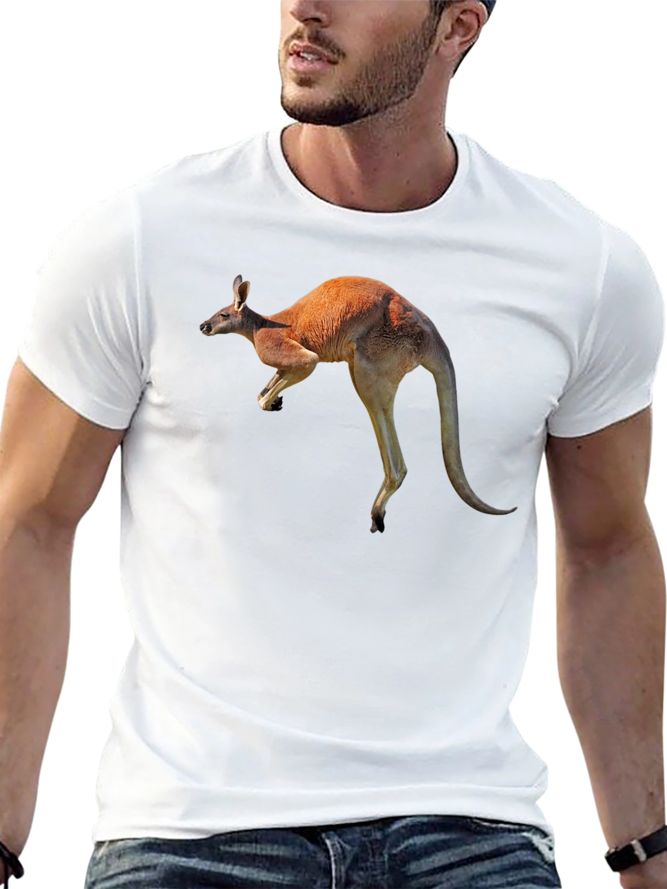 Kangaroo Graphic Tee - Black