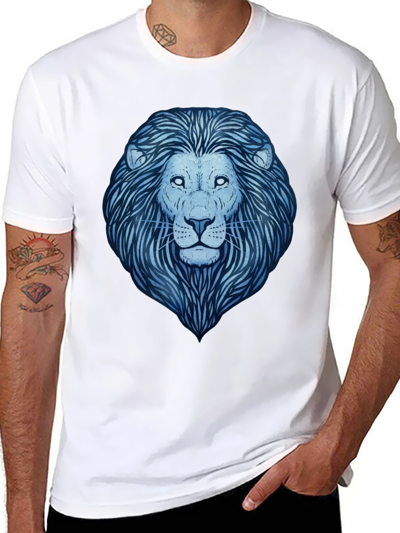 Lion Graphic Tee - Mens Black T-Shirt