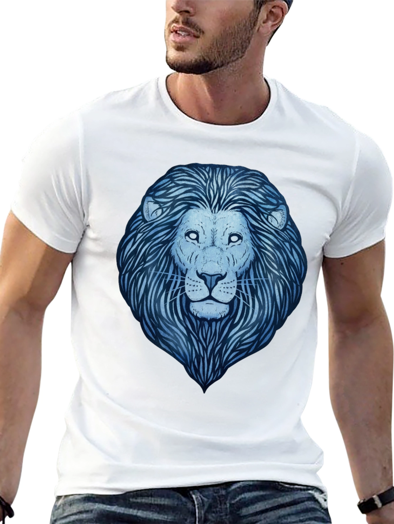 Lion Graphic Tee - Mens Black T-Shirt