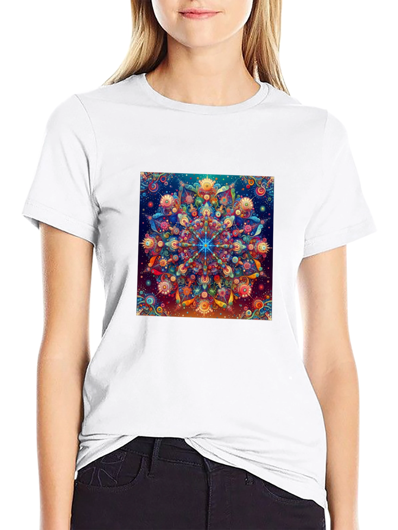 Psychedelic Mandala Graphic Tee - Unique Art T-Shirt