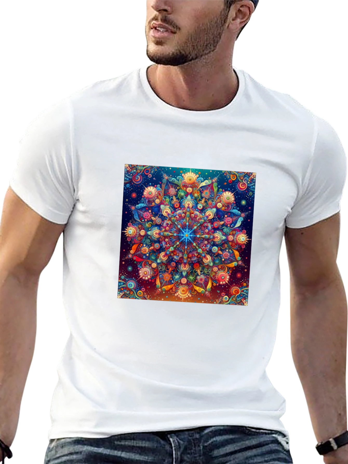 Psychedelic Mandala Graphic Tee - Unique Art T-Shirt