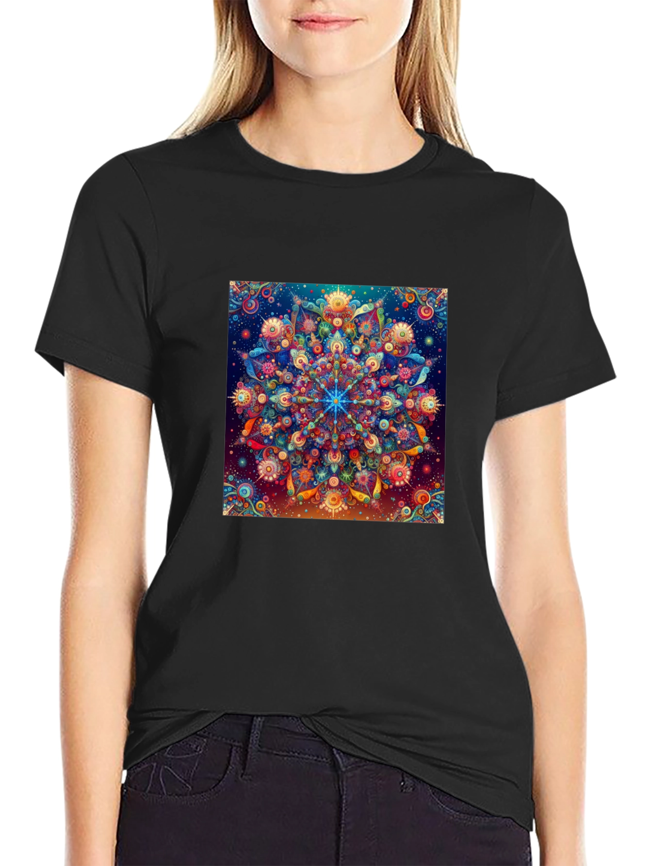 Psychedelic Mandala Graphic Tee - Unique Art T-Shirt