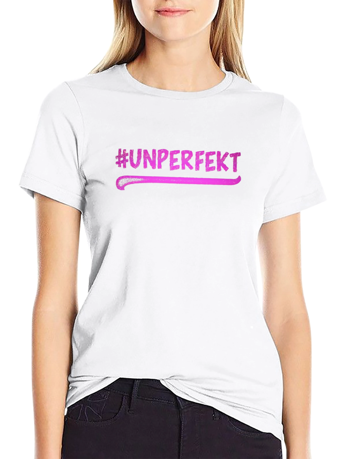 Unperfekt Graphic Tee - Black Casual T-Shirt