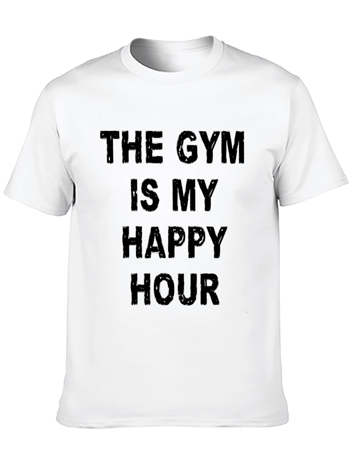 Gym is My Happy Hour Black T-Shirt
