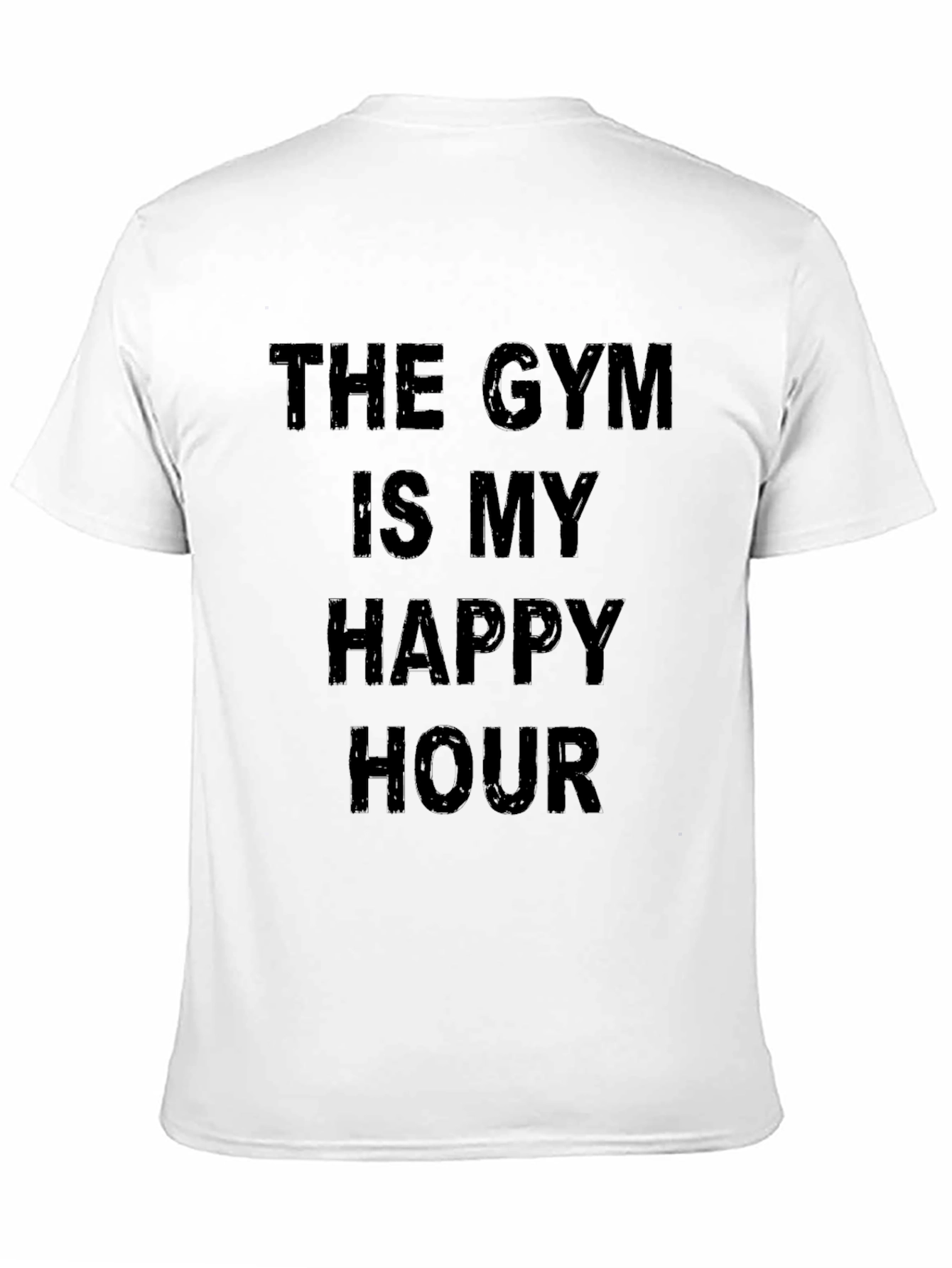 Gym is My Happy Hour Black T-Shirt