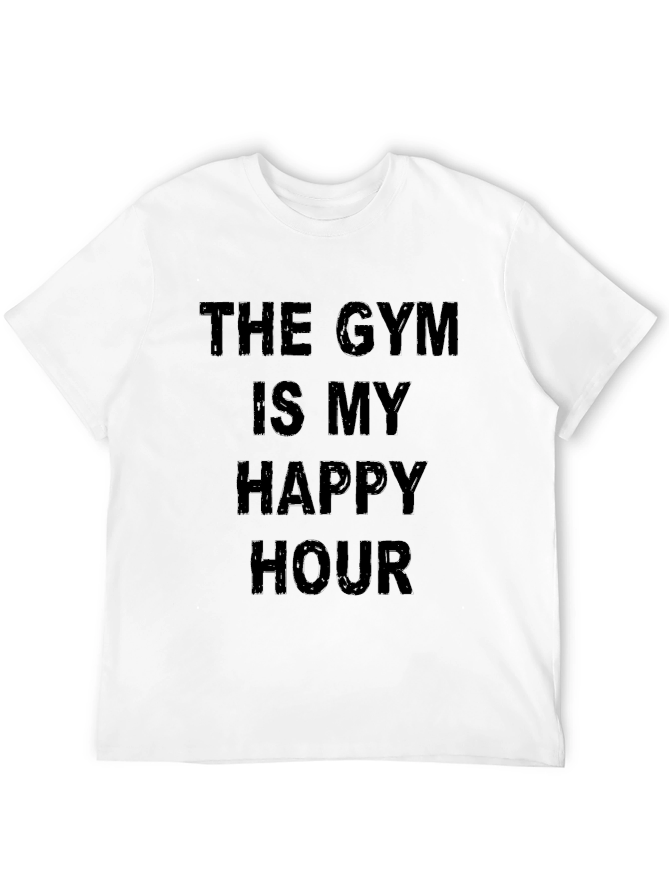 Gym is My Happy Hour Black T-Shirt