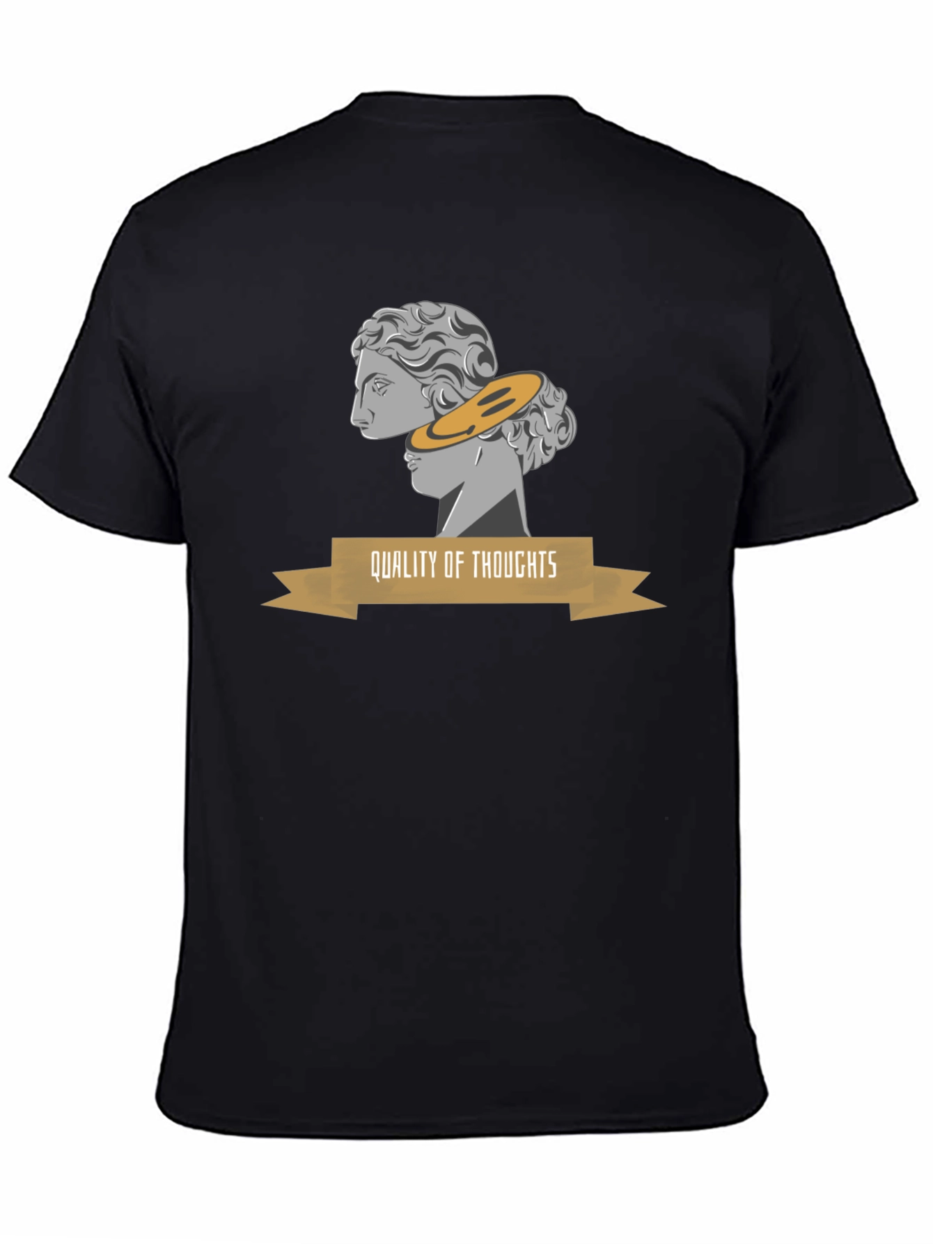 Quality of Thoughts Graphic Tee - Stylish Black T-Shirt