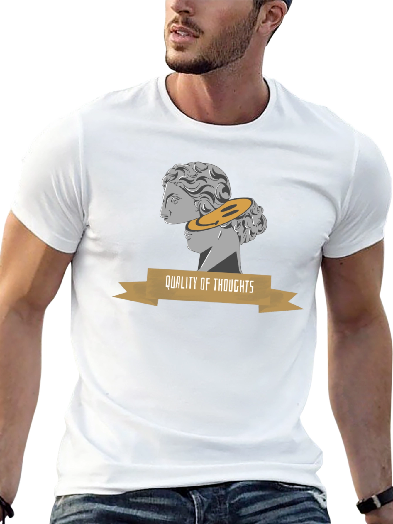 Quality of Thoughts Graphic Tee - Stylish Black T-Shirt