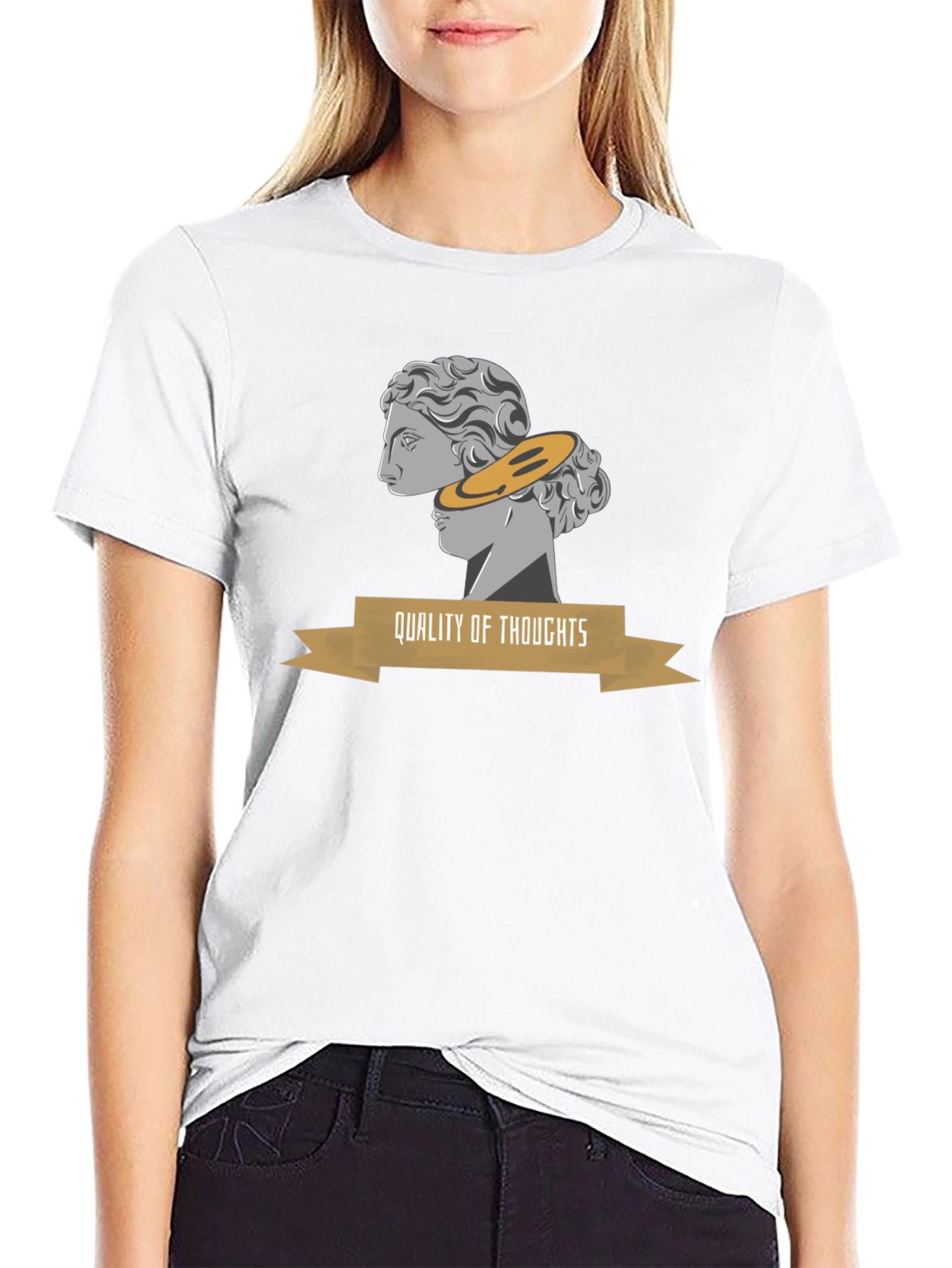 Quality of Thoughts Graphic Tee - Stylish Black T-Shirt