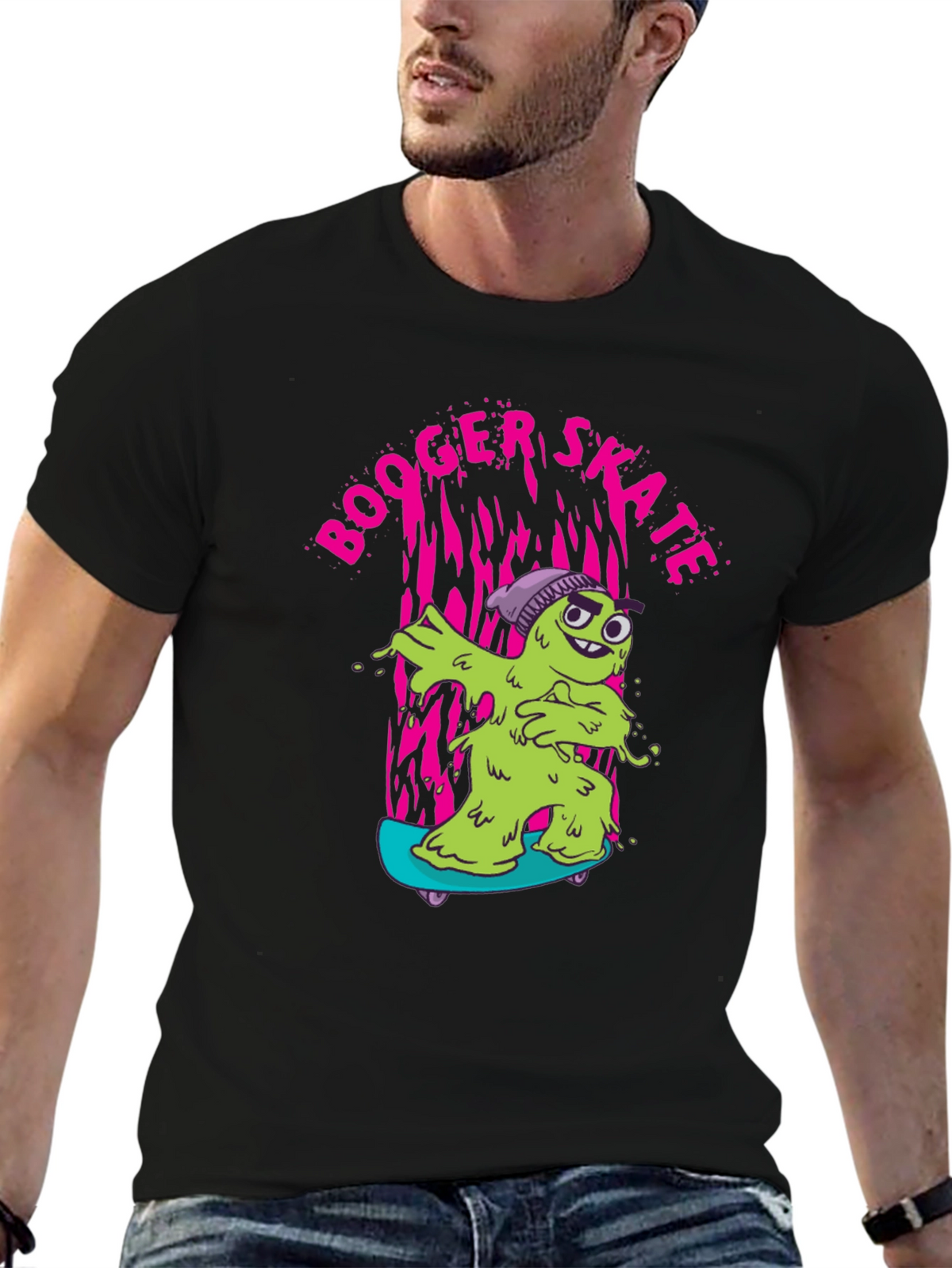 Booger Skate Graphic T-Shirt - Unique Design