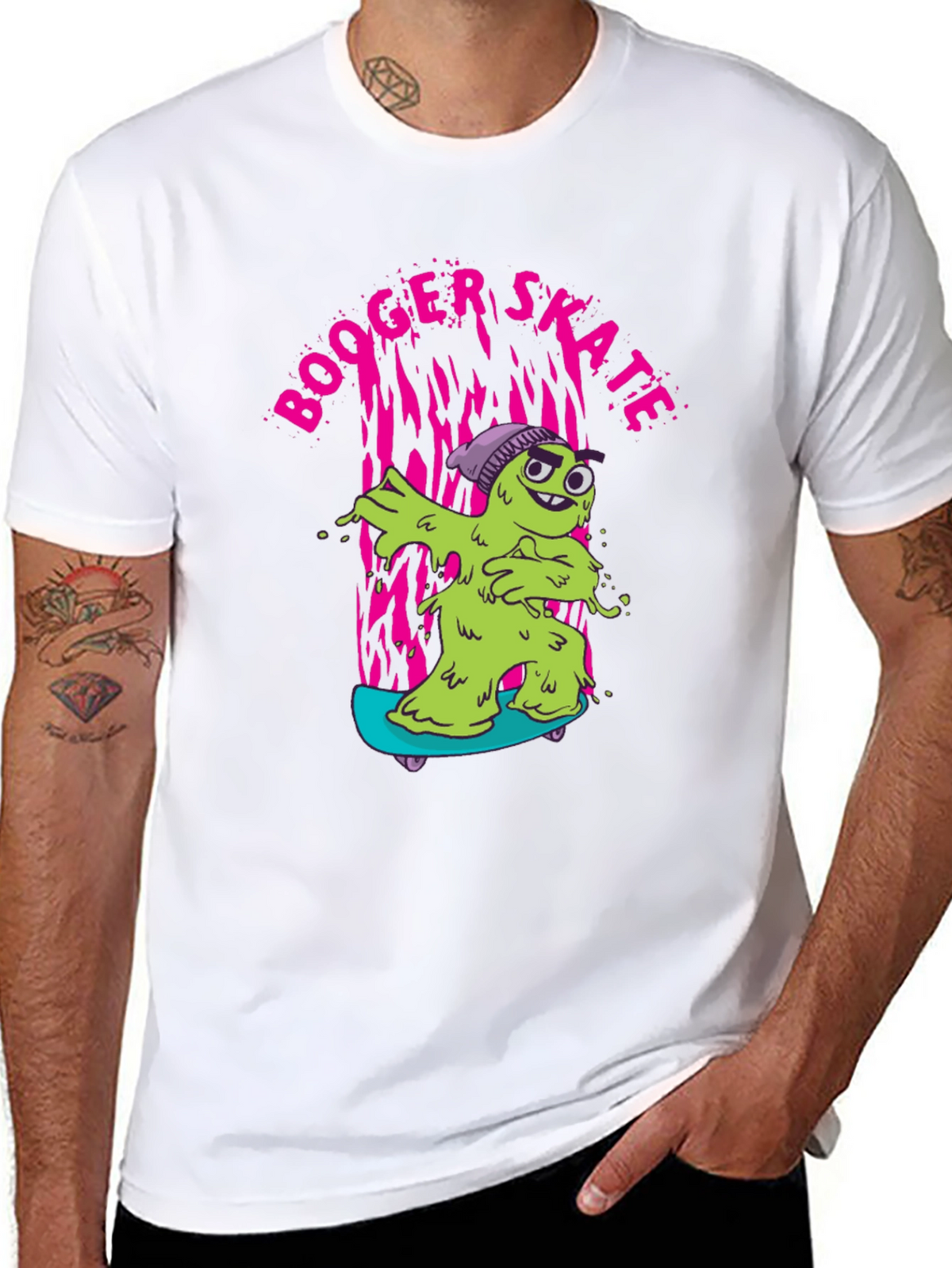 Booger Skate Graphic T-Shirt - Unique Design