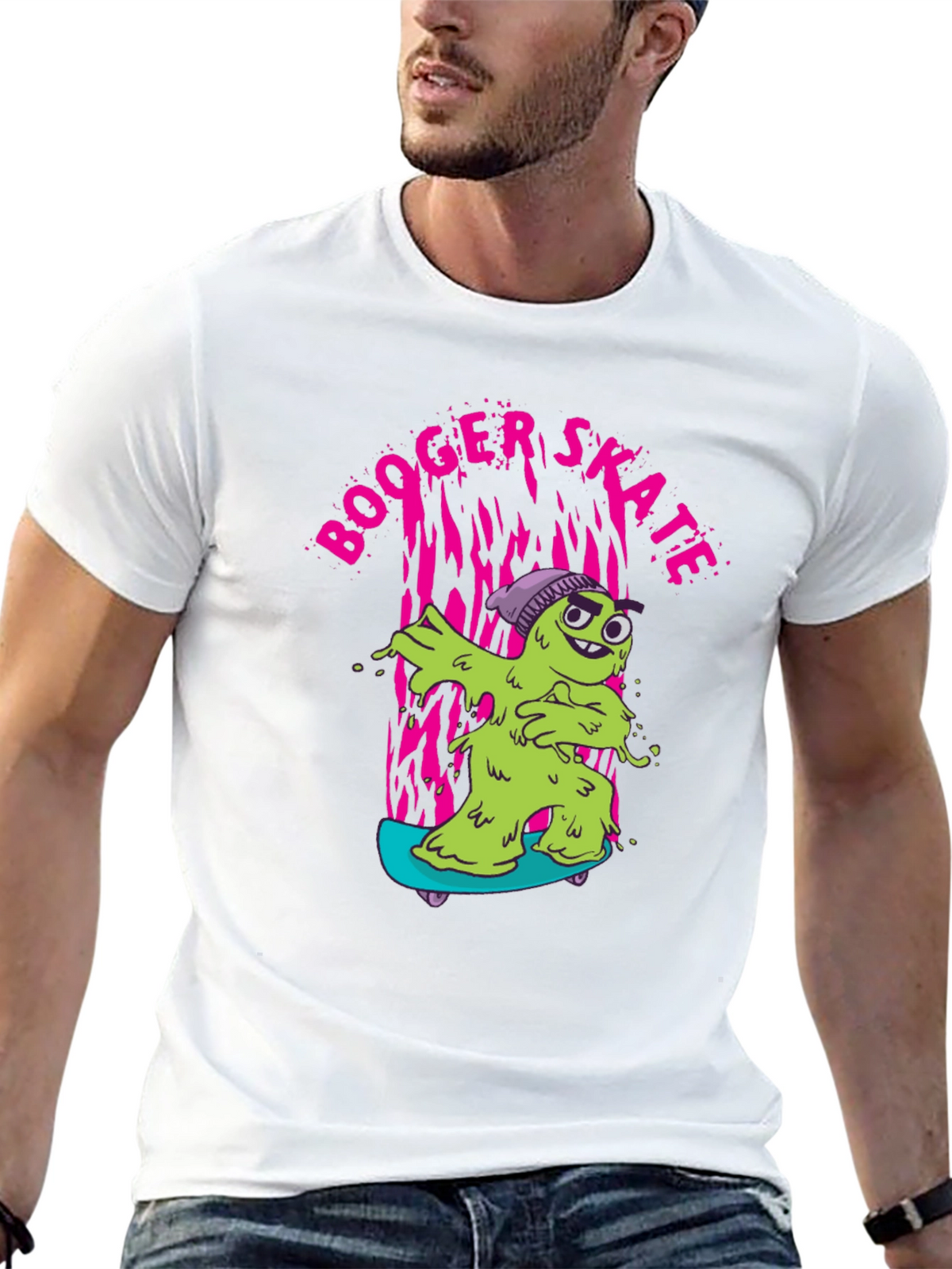 Booger Skate Graphic T-Shirt - Unique Design