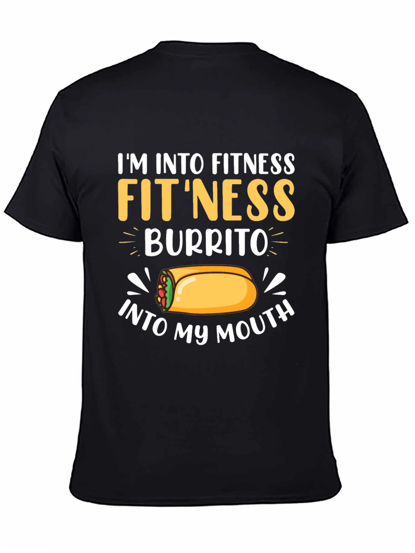 Fitness Burrito T-Shirt Funny Gym Foodie Tee