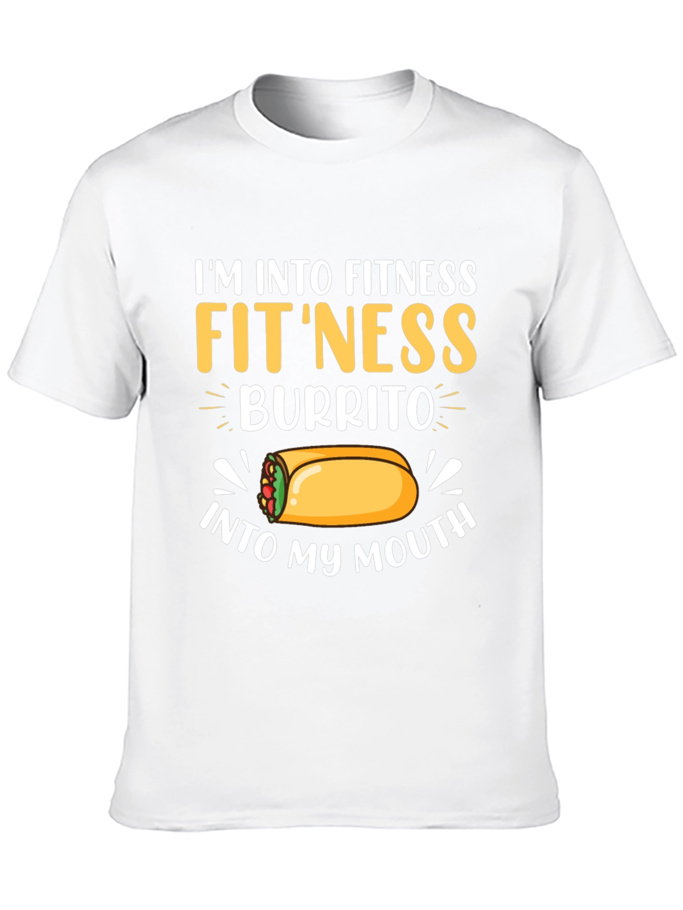 Fitness Burrito T-Shirt Funny Gym Foodie Tee