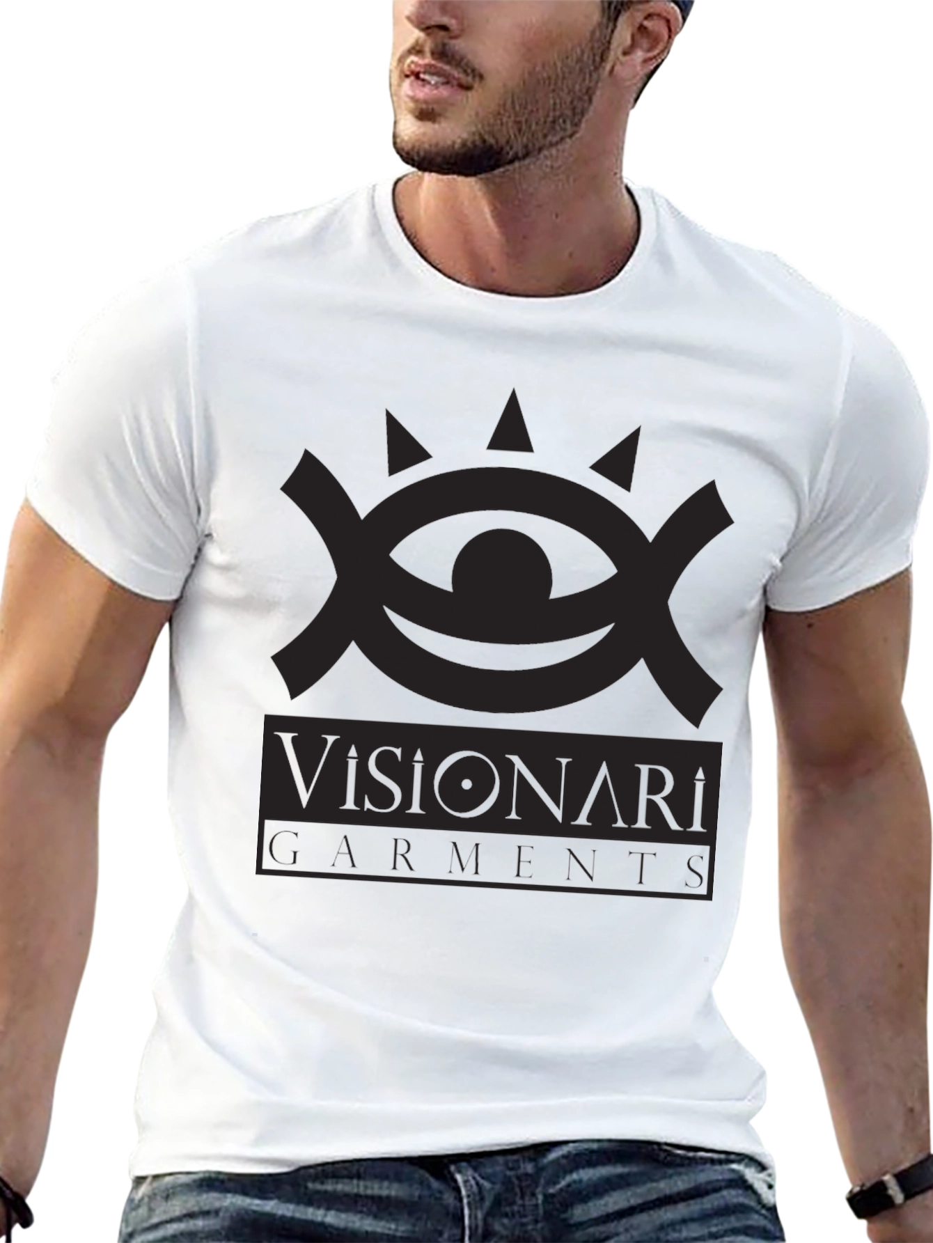 Visionari Garments Black Graphic Tee - Stylish Comfort