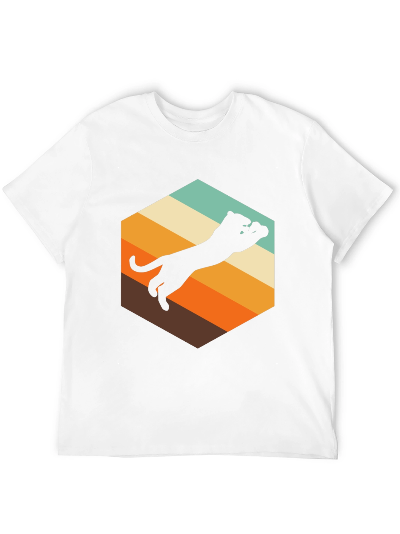 Retro Panther Graphic Tee - Mens Black T-Shirt