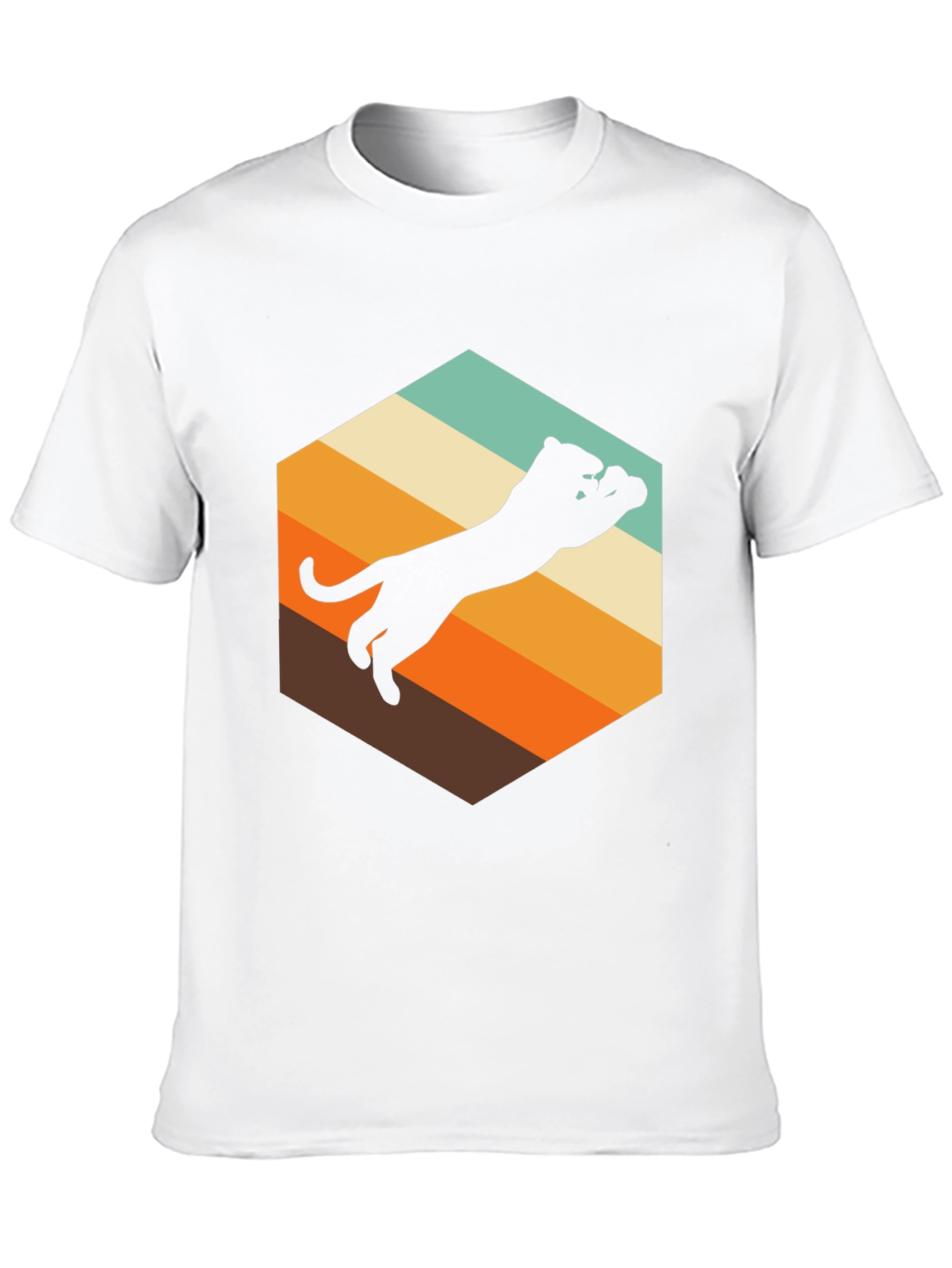 Retro Panther Graphic Tee - Mens Black T-Shirt