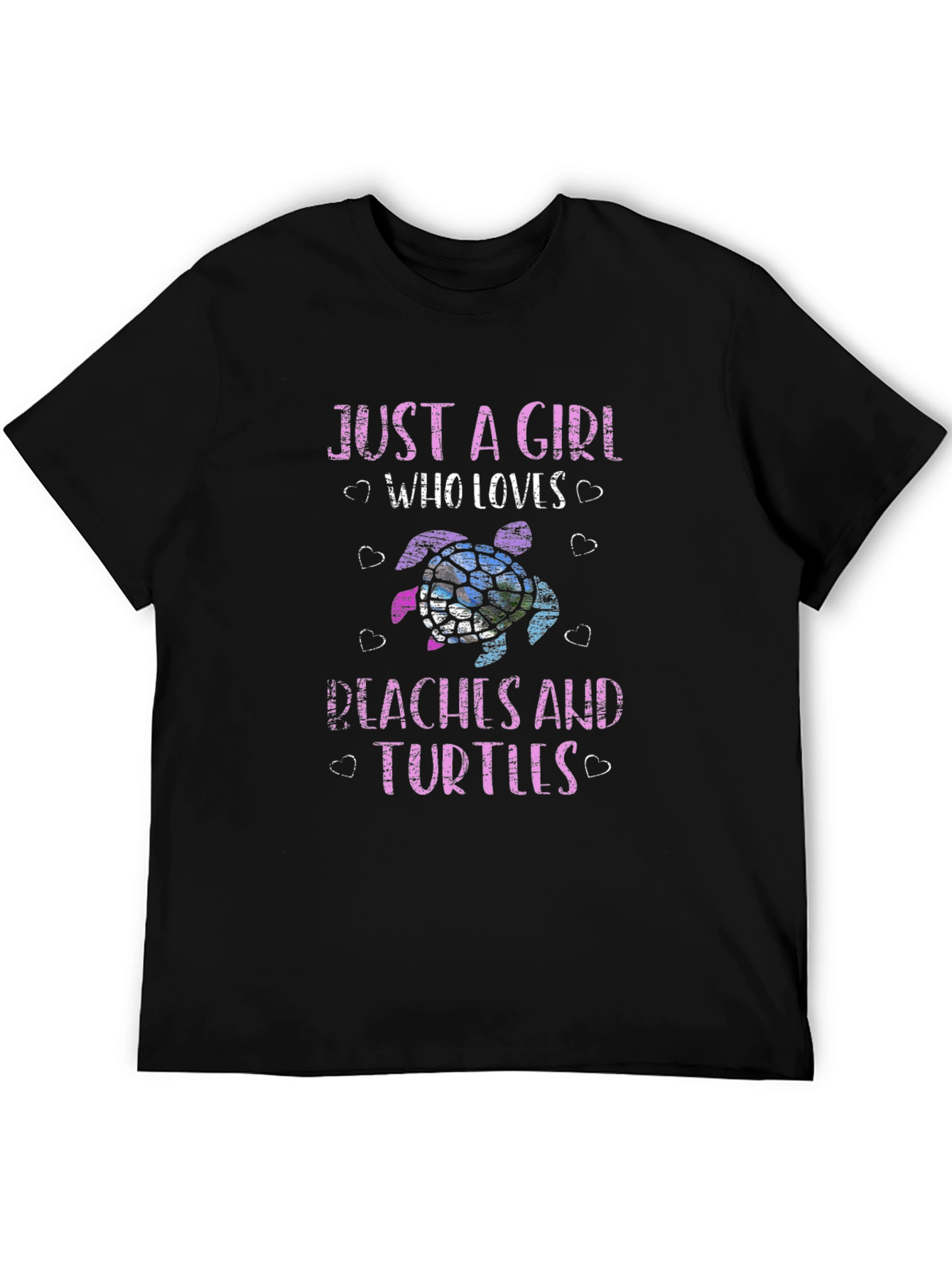 Just a Girl Who Loves Peaches and Turtles T-Shirt