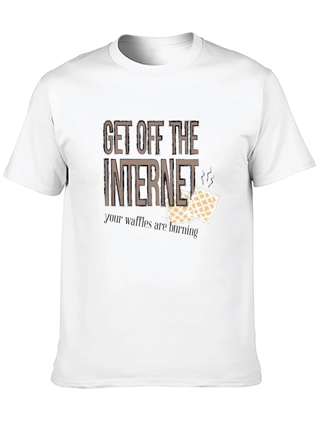 Get Off The Internet Waffles T-Shirt