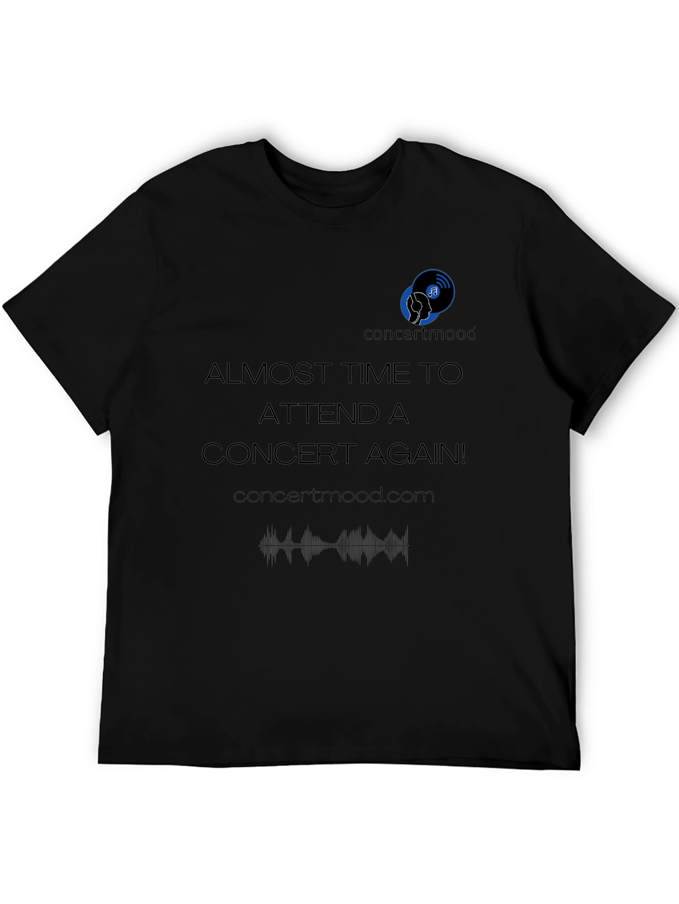 Concert Mood Black T-Shirt - Music Lover Apparel