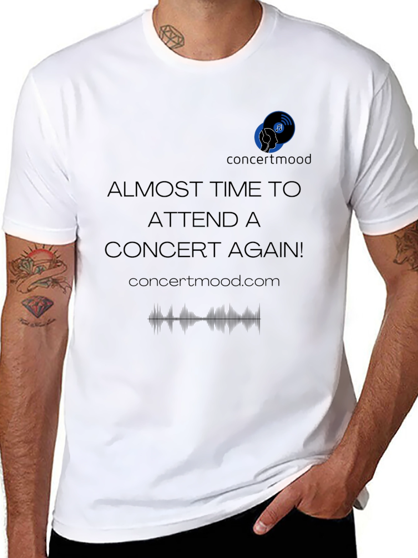 Concert Mood Black T-Shirt - Music Lover Apparel