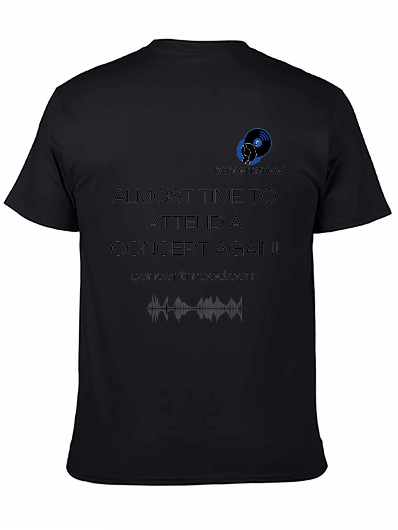 Concert Mood Black T-Shirt - Music Lover Apparel
