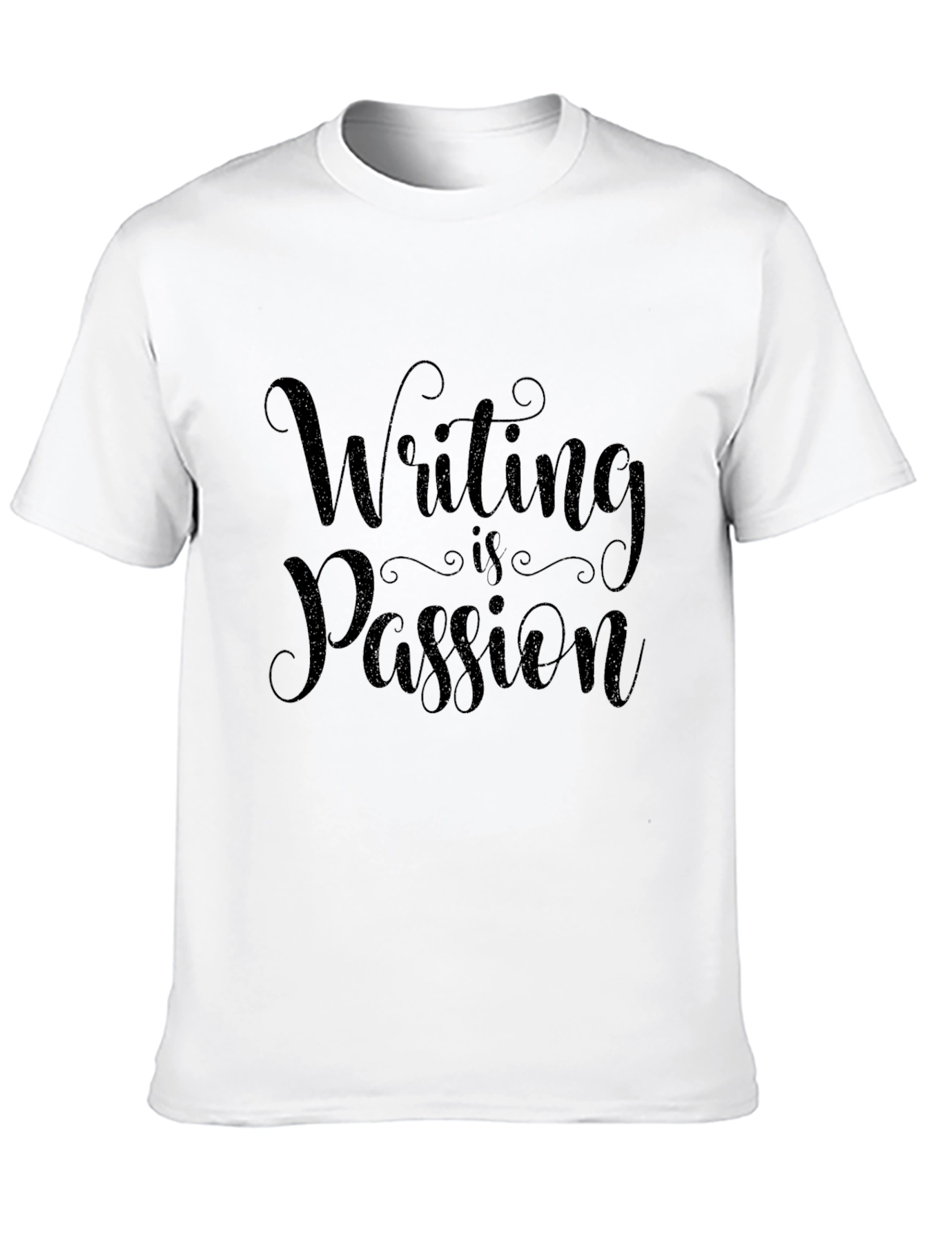 Writing is Passion Black T-Shirt