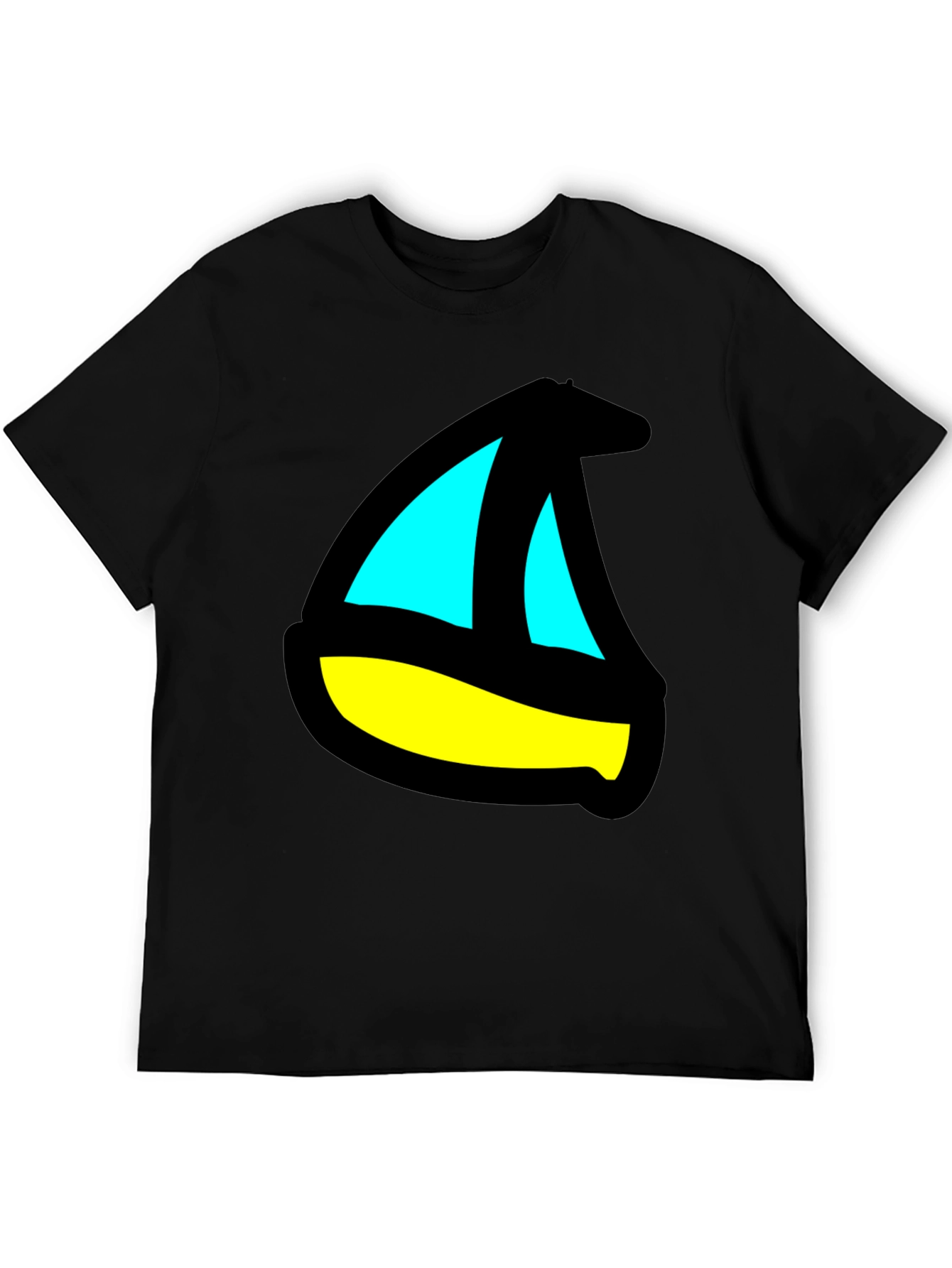Sailboat Graphic Black T-Shirt