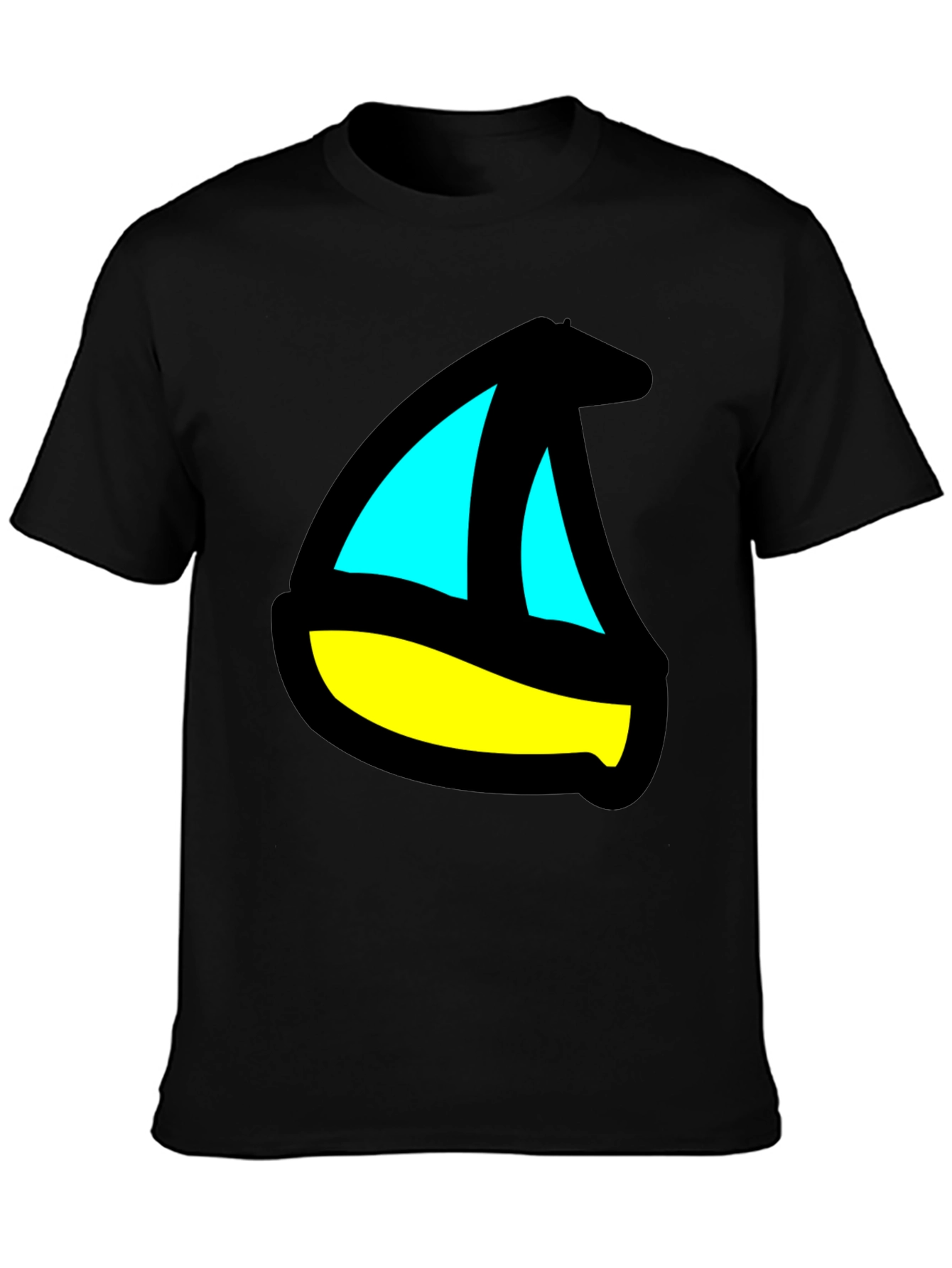 Sailboat Graphic Black T-Shirt