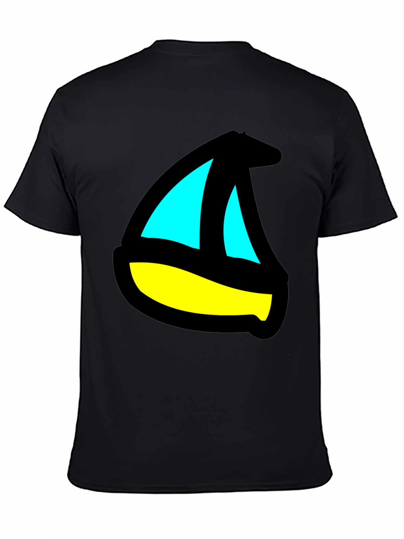 Sailboat Graphic Black T-Shirt