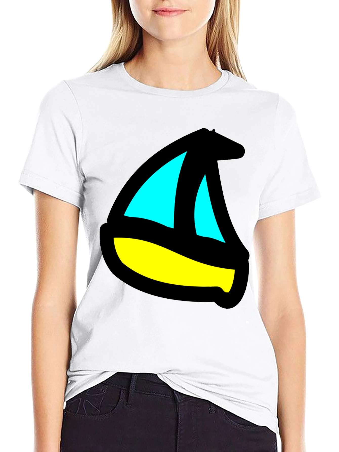 Sailboat Graphic Black T-Shirt
