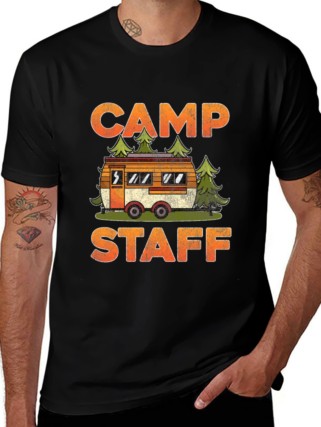 Camp Staff Graphic Tee - Camping Adventure T-Shirt