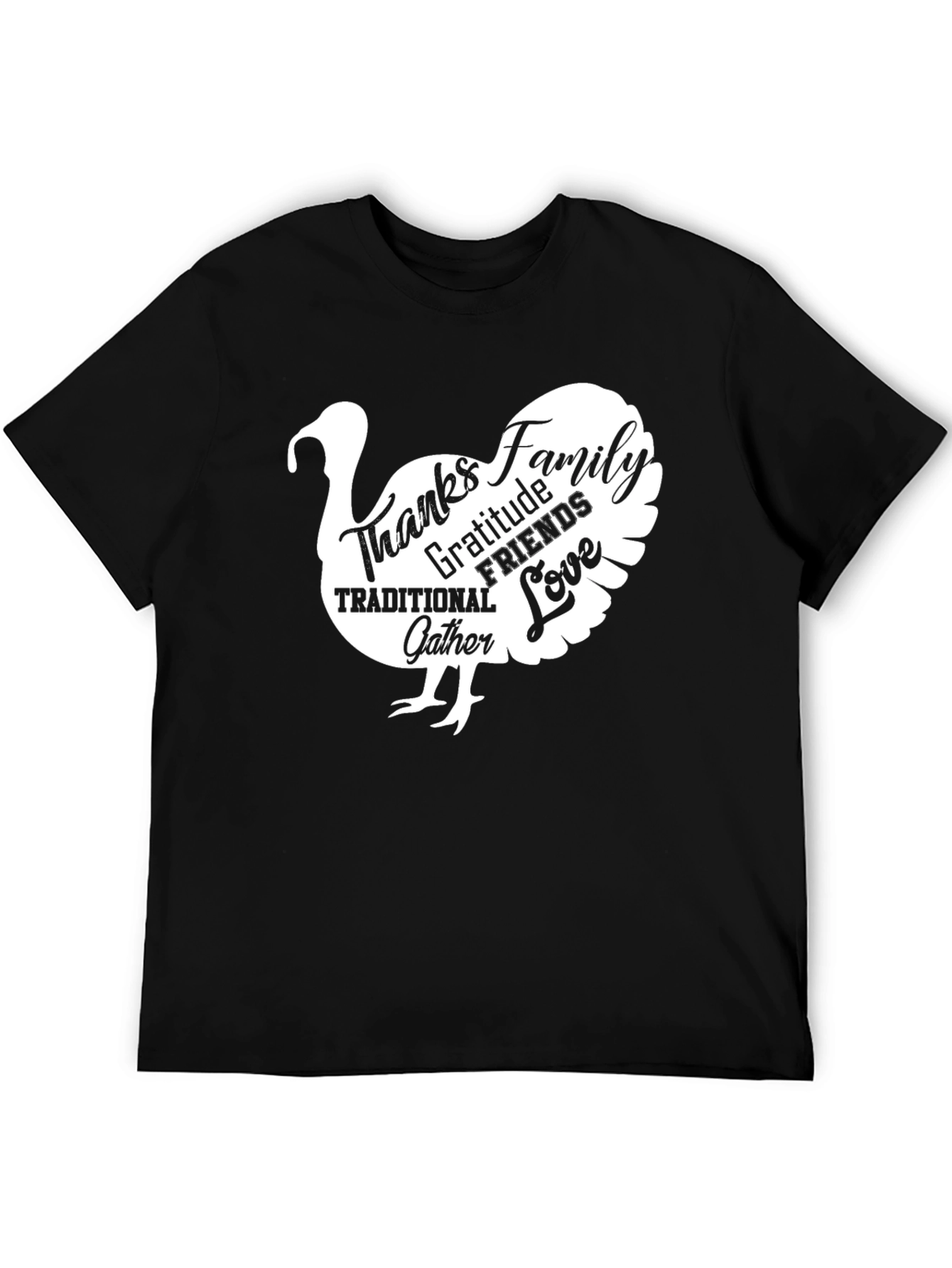 Thanksgiving Turkey T-Shirt - Family Friends Gratitude