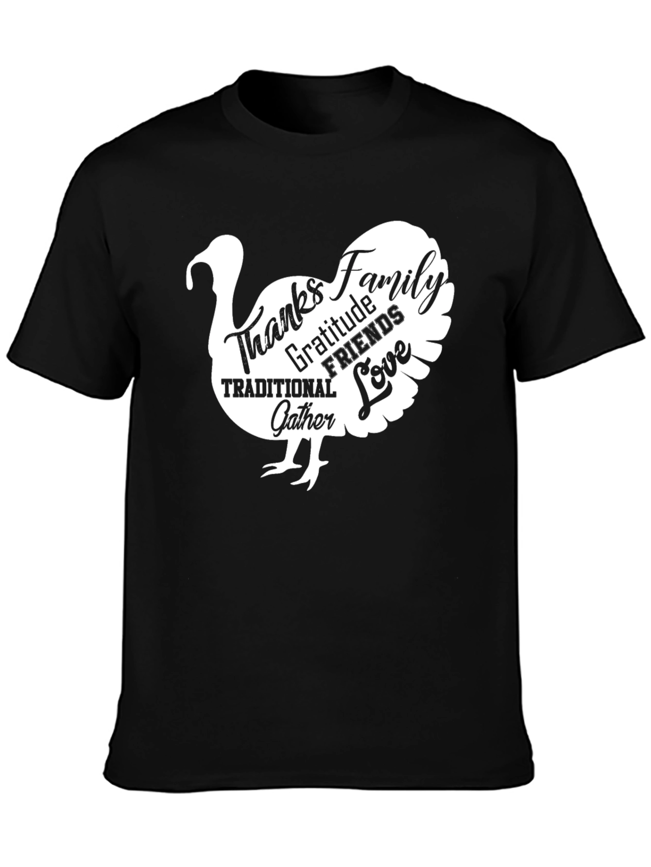Thanksgiving Turkey T-Shirt - Family Friends Gratitude