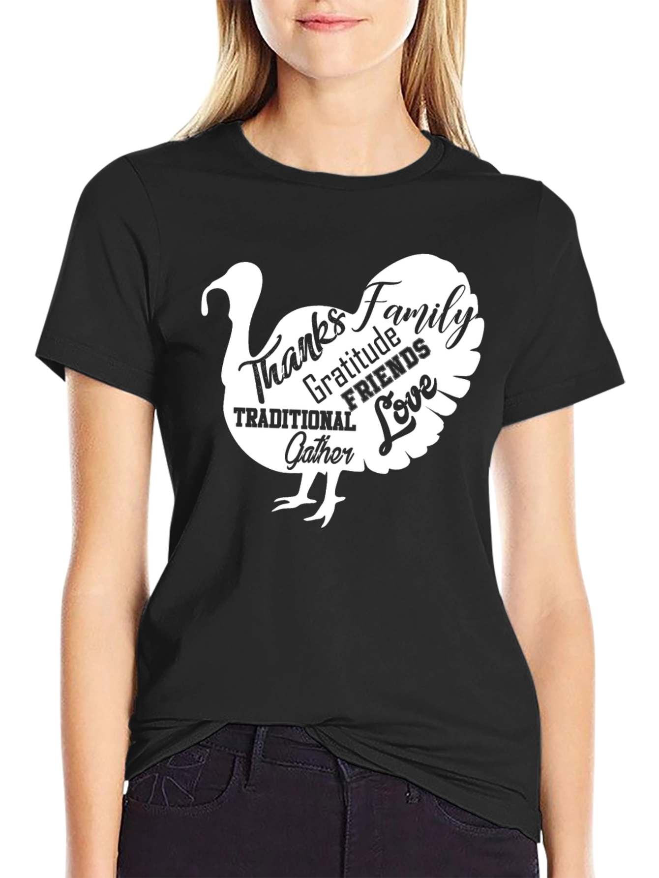 Thanksgiving Turkey T-Shirt - Family Friends Gratitude